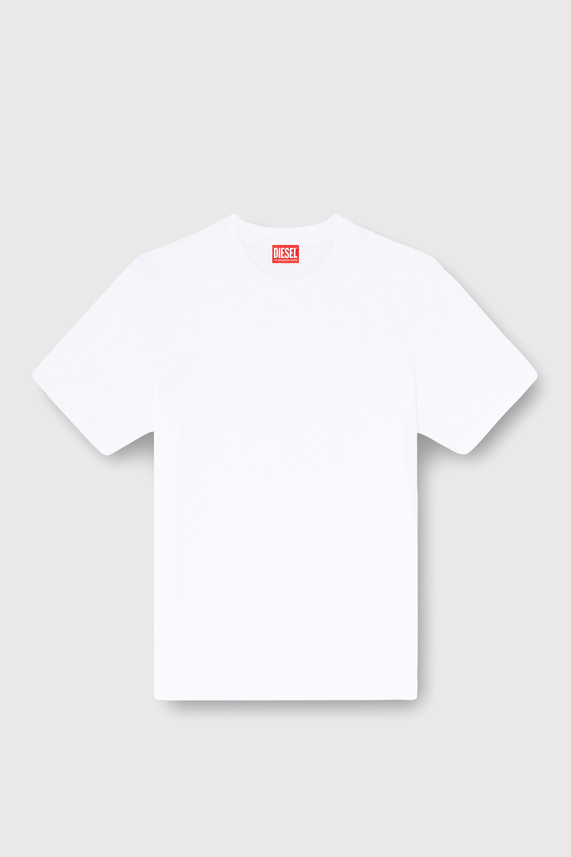 Diesel - T-ADJUST-AA2, Man's Cotton-interlock T-shirt with logo embroidery in White - 2