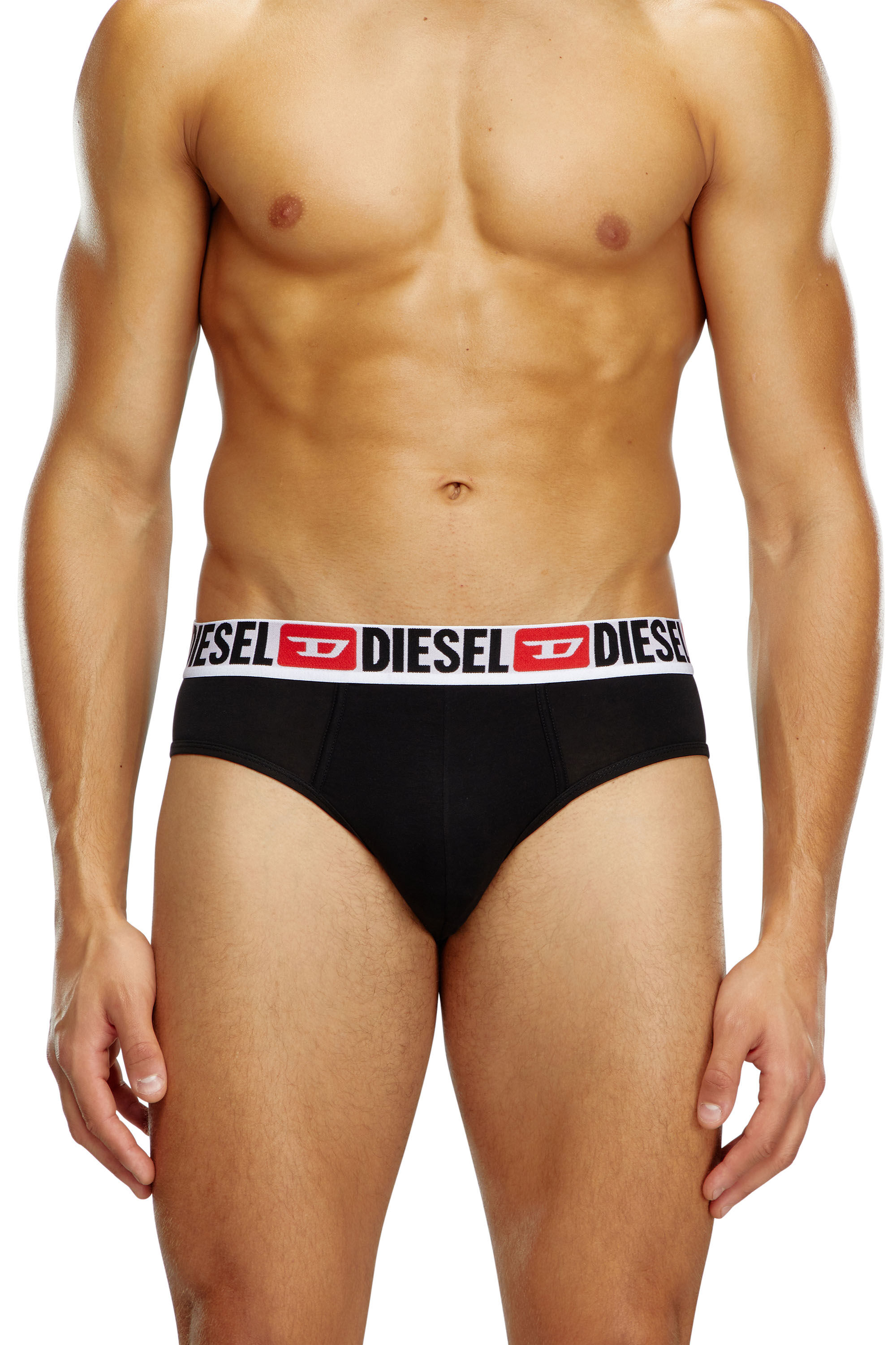 Diesel - UMBR-ANDRETHREEPACK, Man's Three-pack of solid-colour briefs in Black - 3