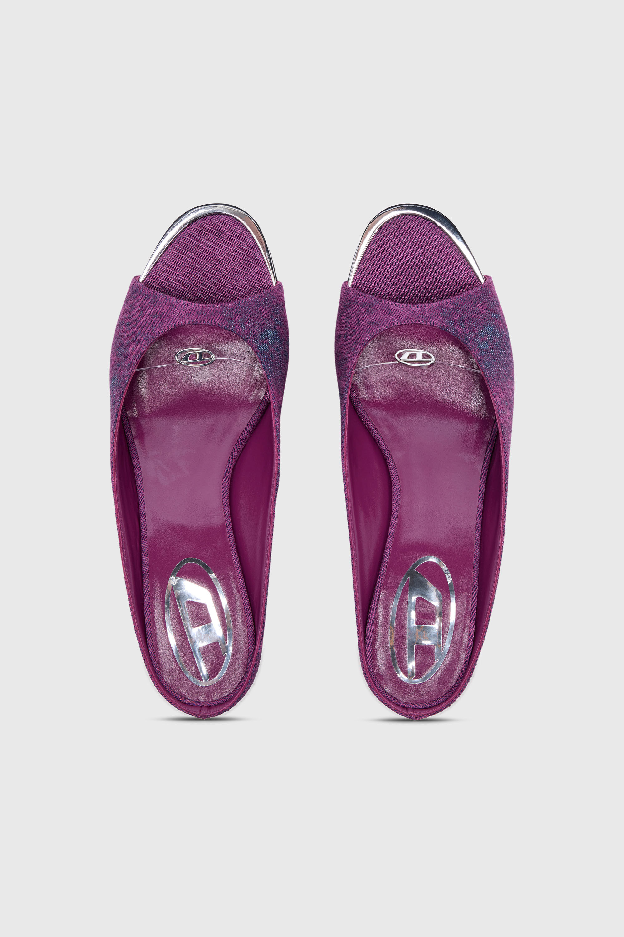 Diesel - D-DIAM'S-SA-40, Woman's D-Diam's-Low denim mule with floating Oval D in Violet - 5
