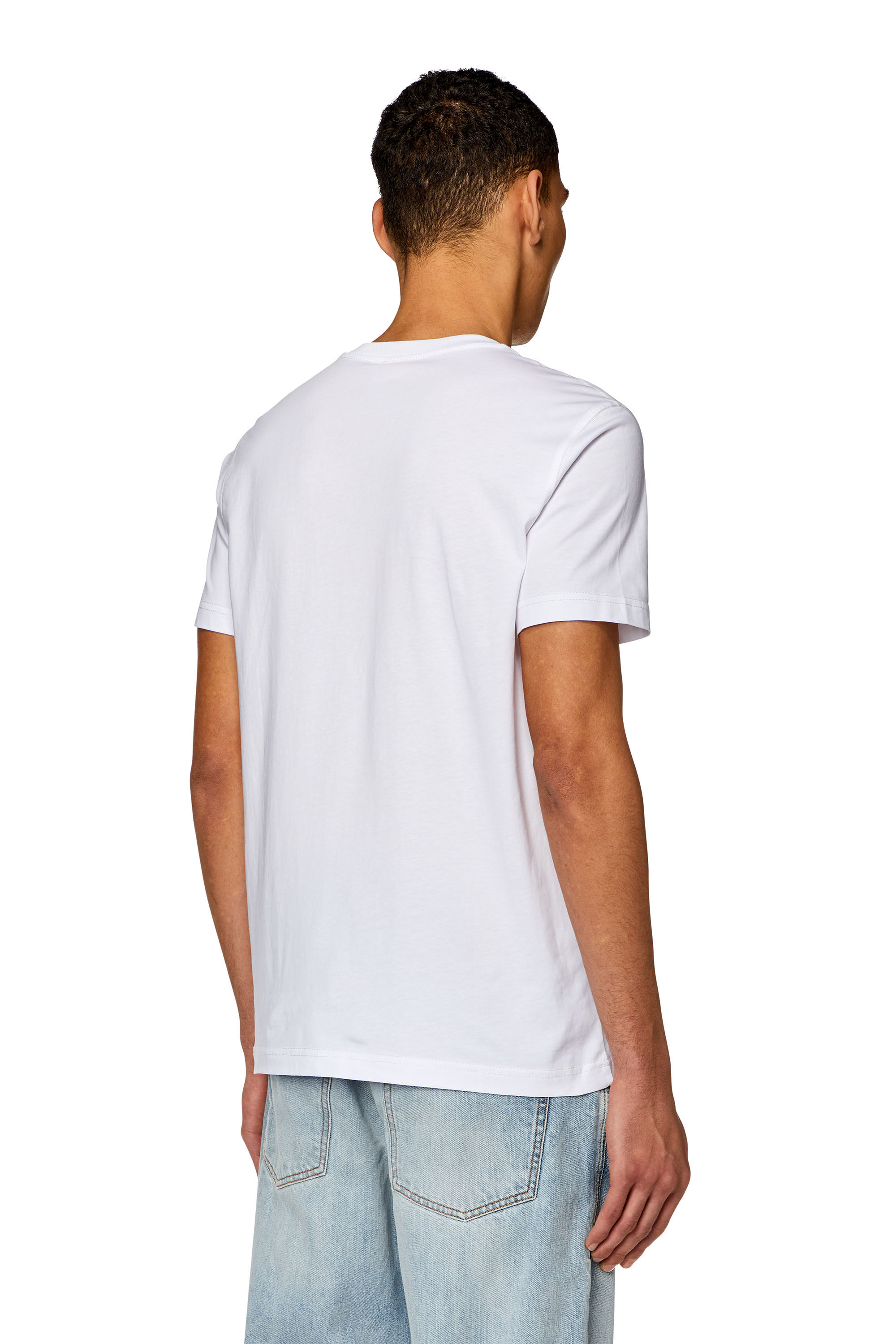 Diesel - T-DIEGOR-K72, Man's T-shirt with mottled logo print in White - 3