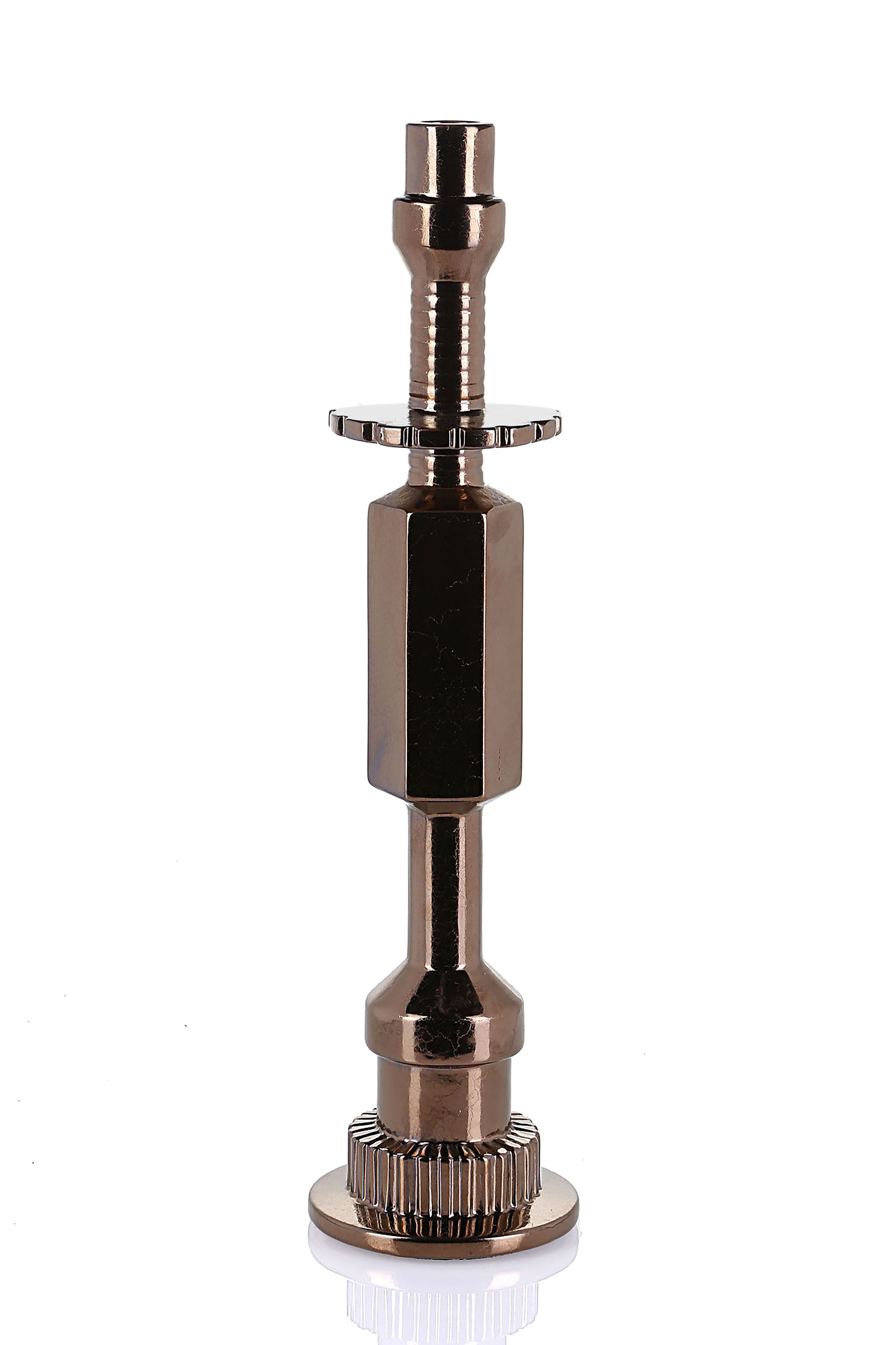 Diesel - 10952 TRANSMISSION, Unisex's Bronze big porcelain candleholder in Bronze - 1