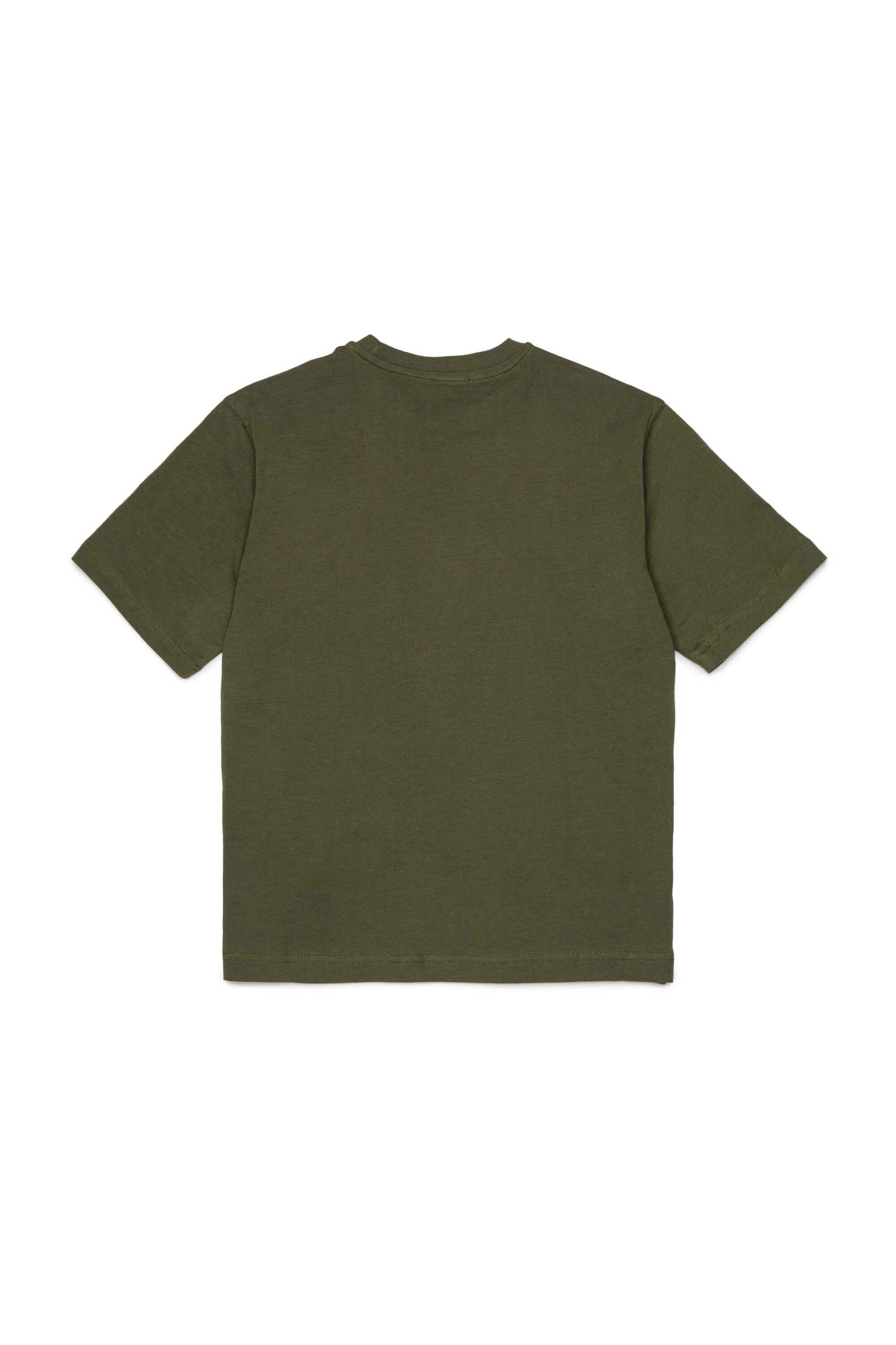Diesel - TCIRCLE OVER, Man's Cotton T-shirt with Diesel print in Military Green - 2