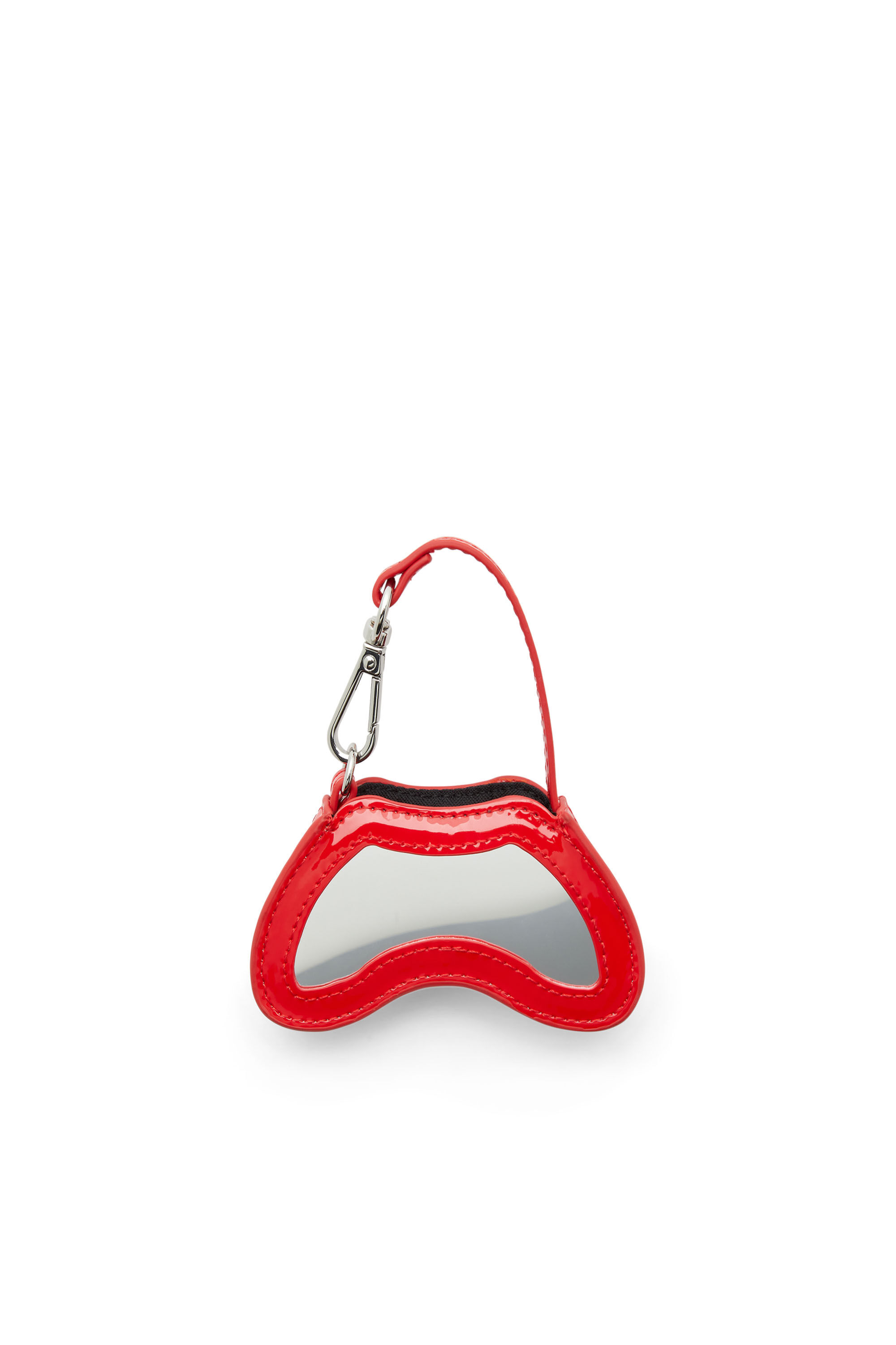 Diesel - PLAY CHARMS, Woman's Glossy bag charm with mirror in Red - 2