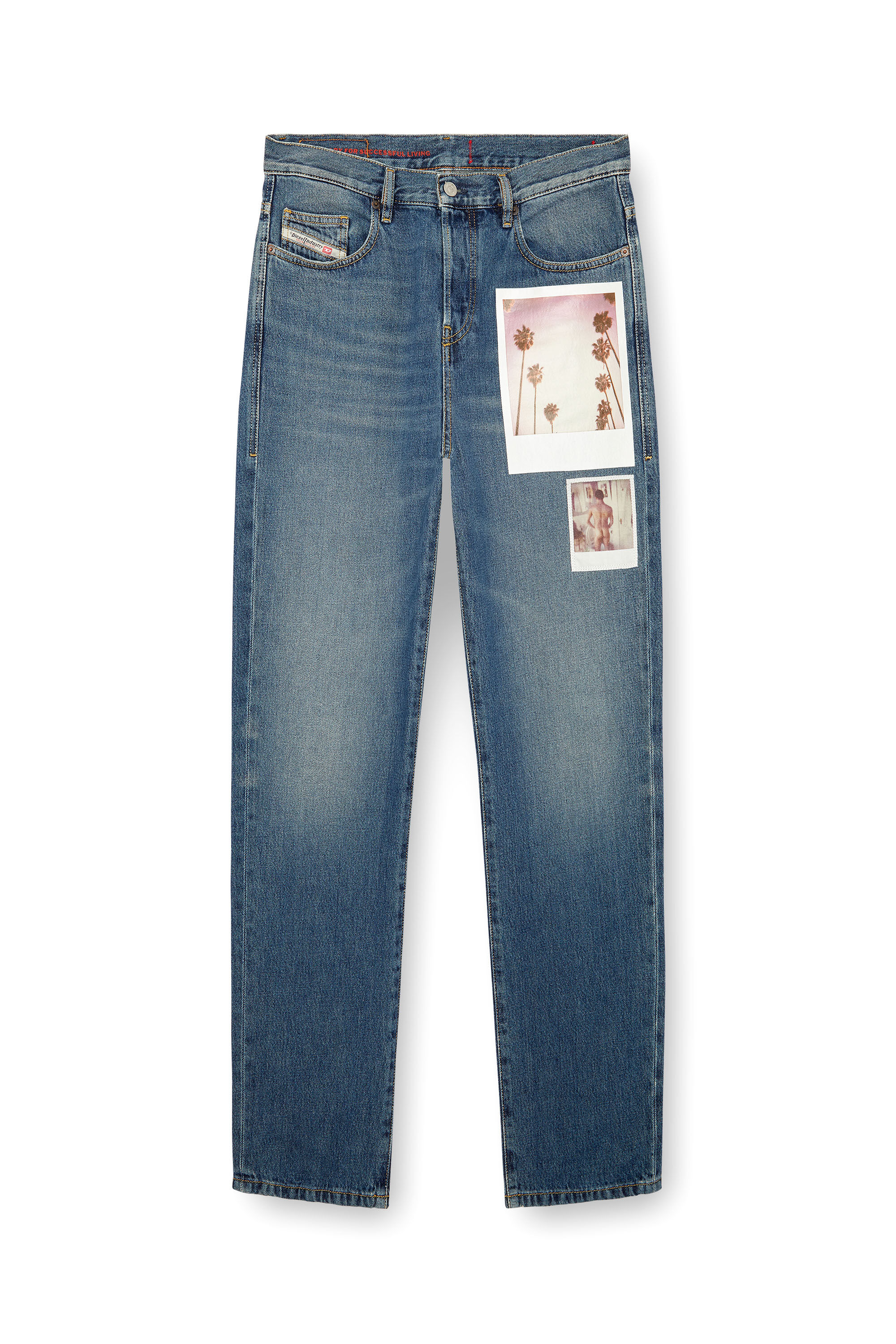 Diesel - Unisex Straight Jeans 2020 D-Viker 09L89, Medium blue - Image 2