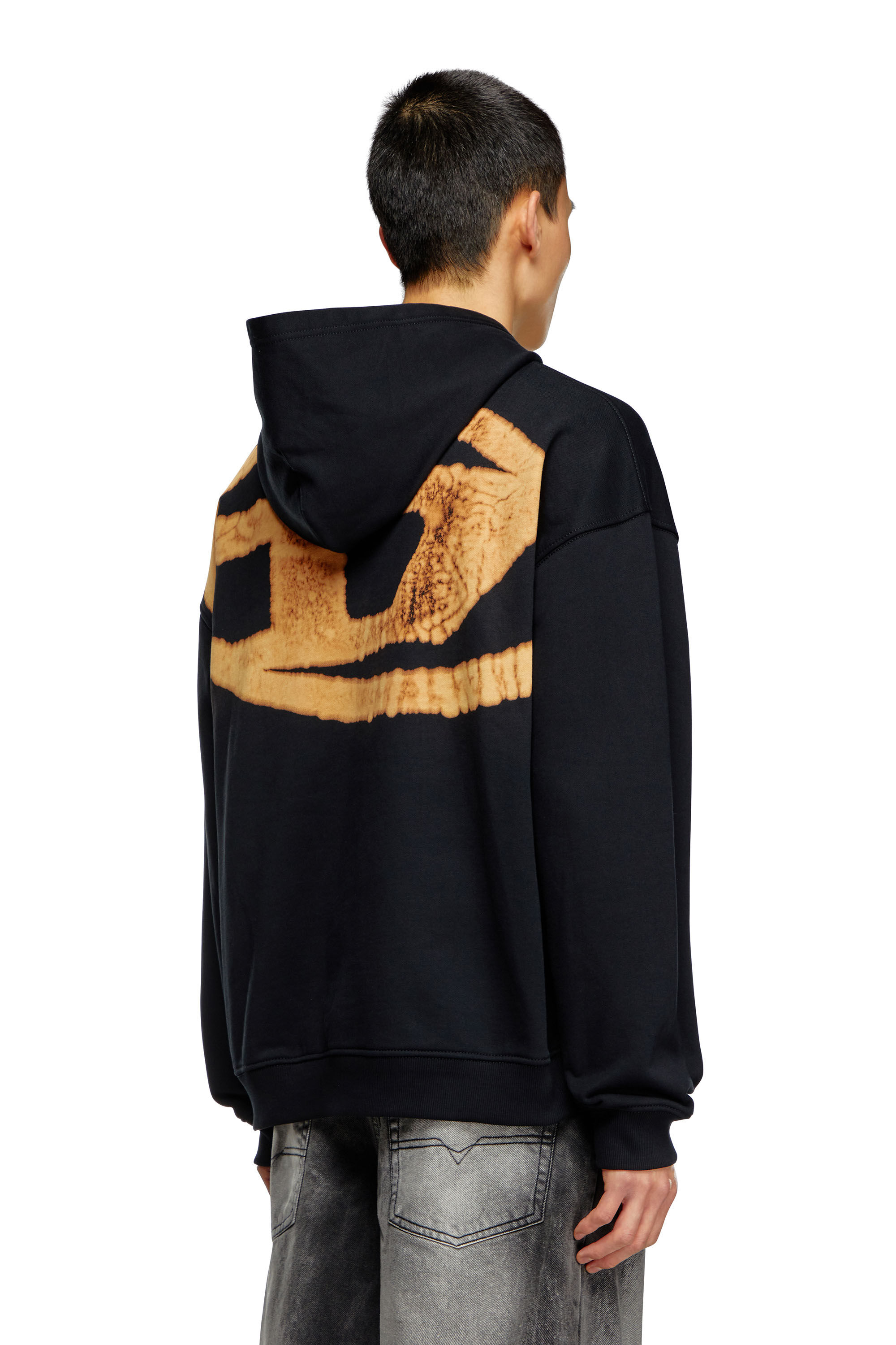 Diesel - S-BOXT-HOOD-BLEACH, Black/Orange - Image 3