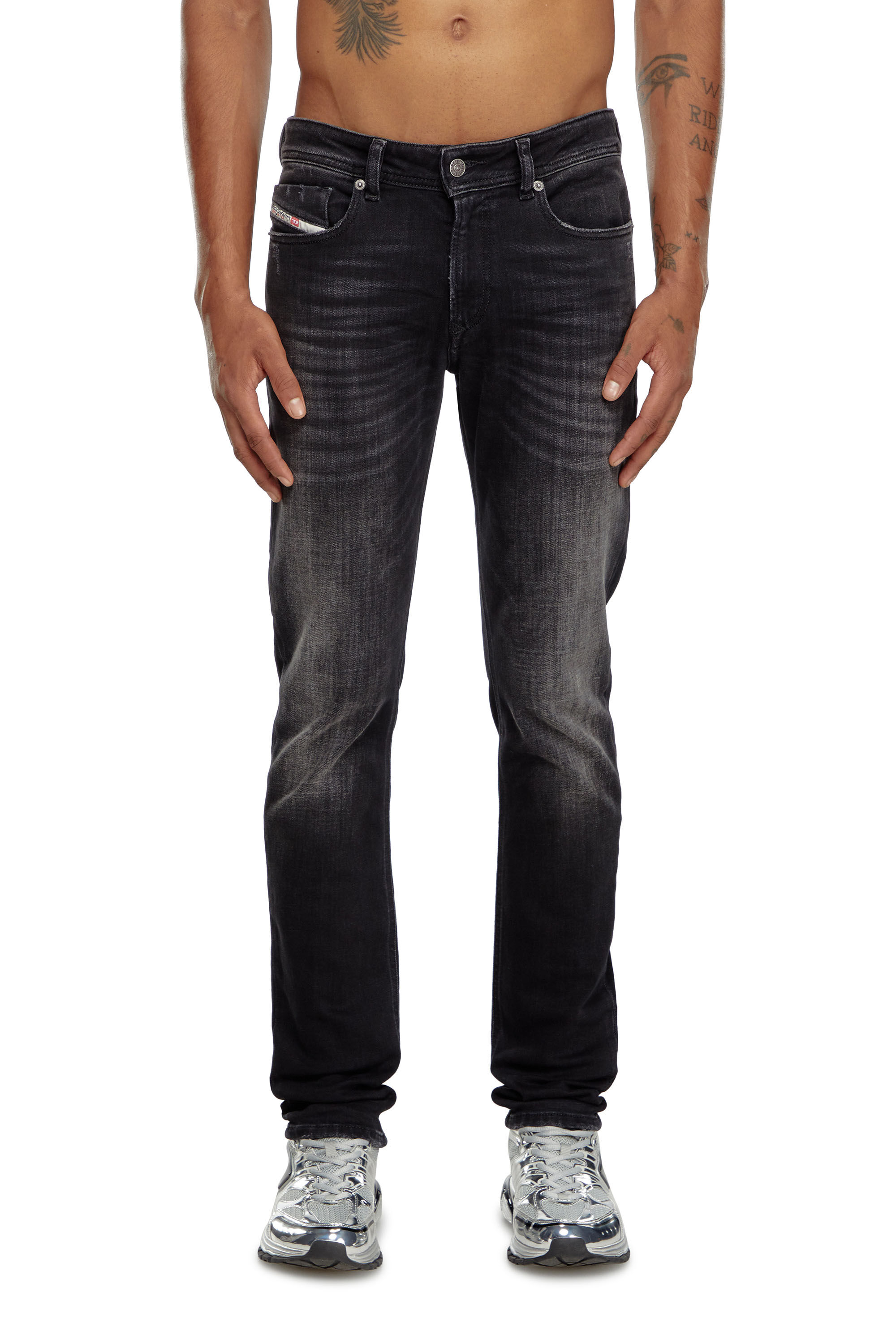 Diesel - Man Skinny Jeans 1979 Sleenker 09K11, Black/Dark grey - Image 3