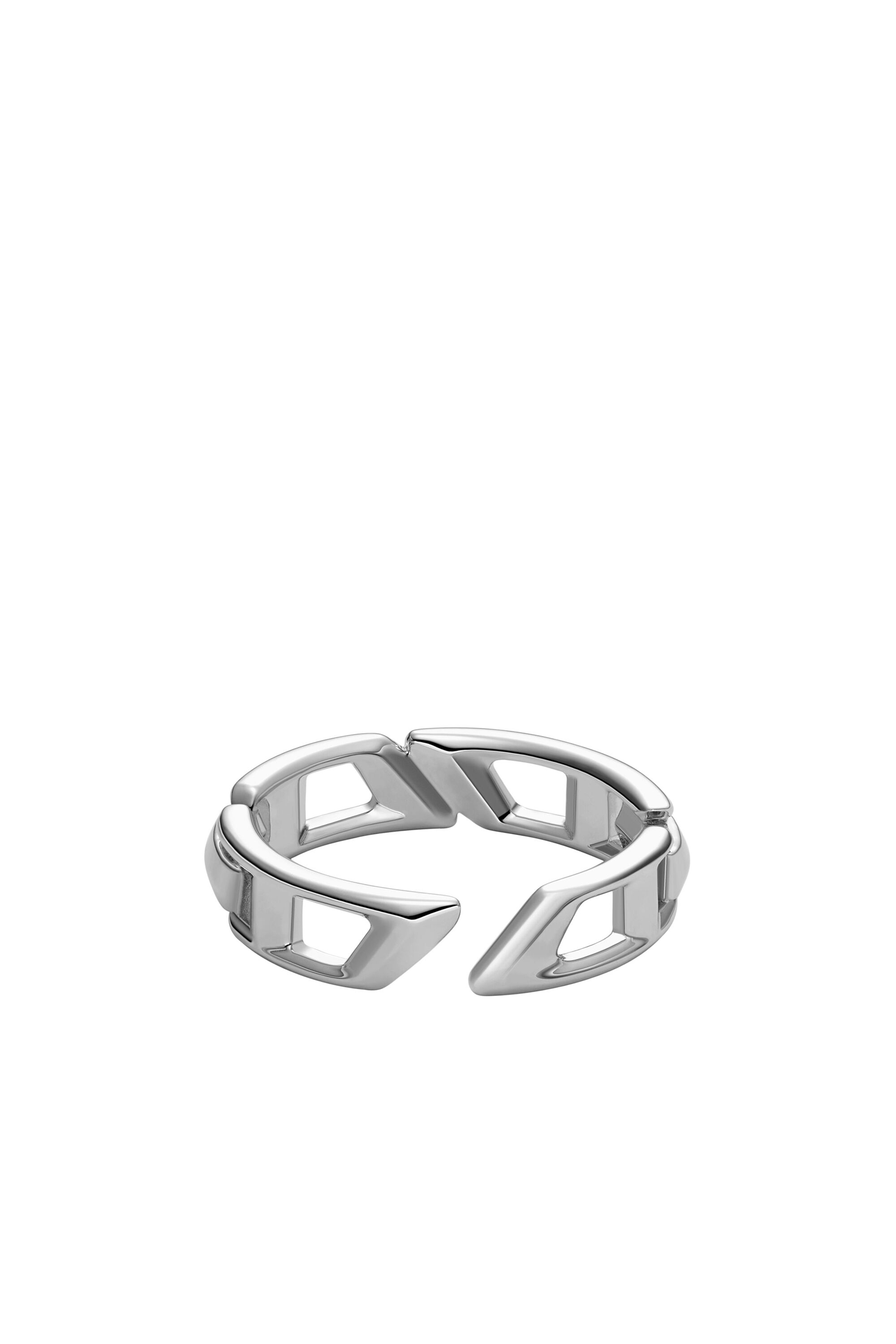 Diesel - DL1349040 STERLING SILVER JEWEL, Unisex's D Logo Sterling Silver Band Ring in Silver - 2