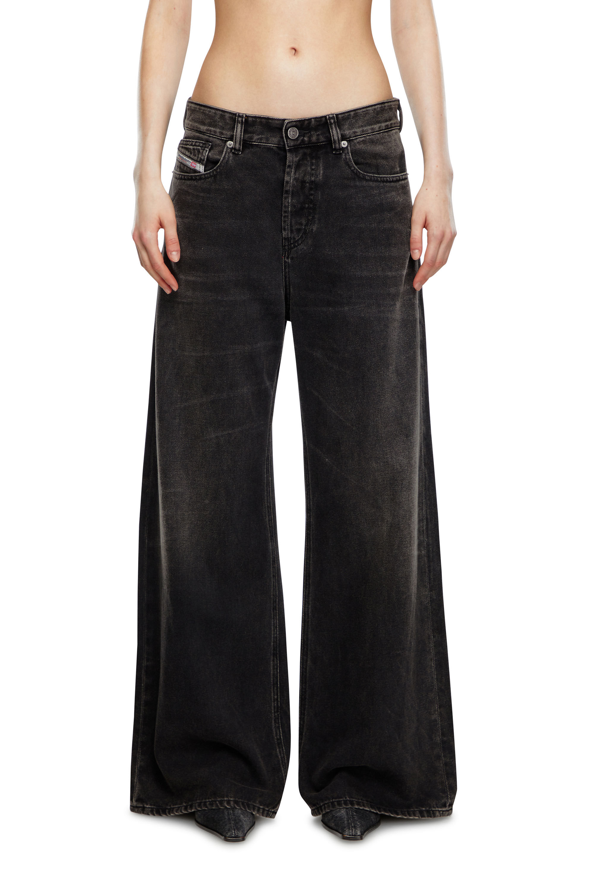 Diesel - Straight Jeans 1996 D-Sire 09J96, Black/Dark grey - Image 3