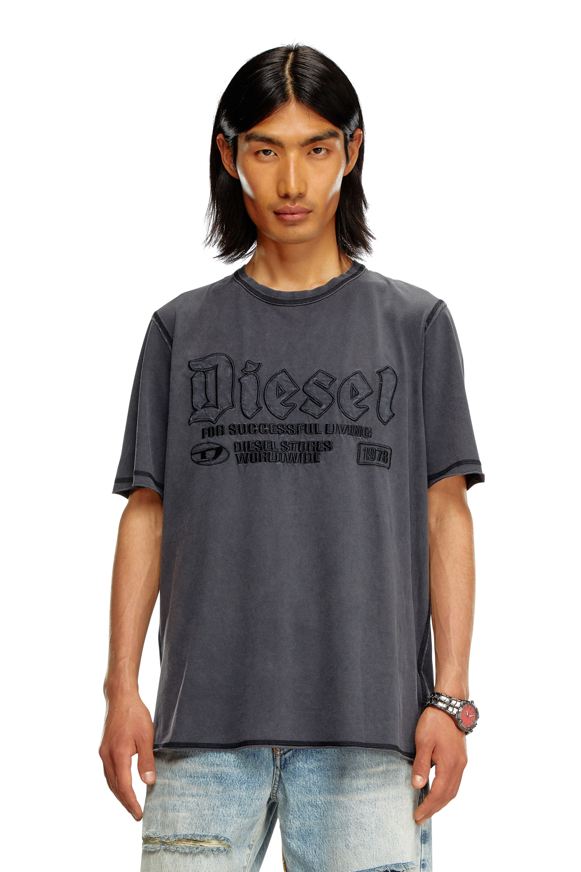 Diesel - T-RAWJUST, Black - Image 3