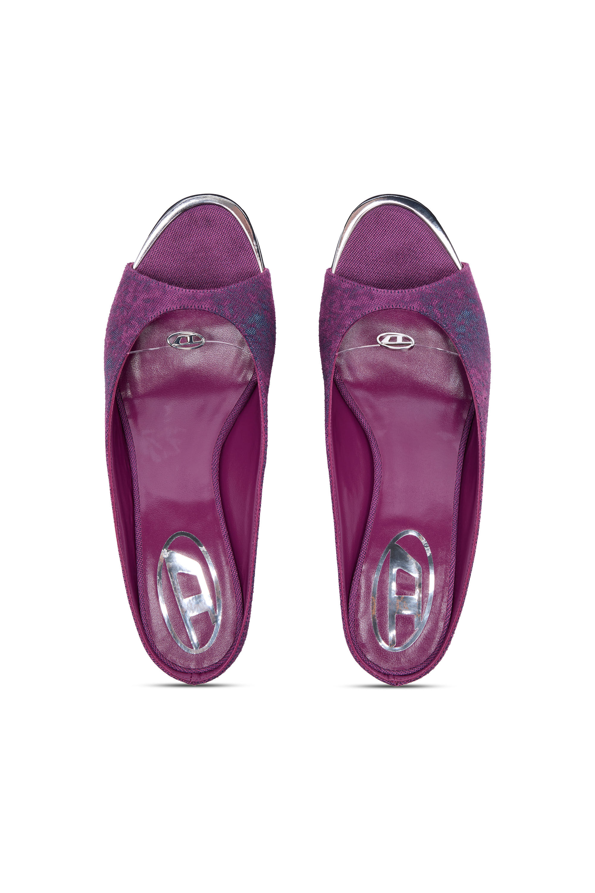 Diesel - D-DIAM'S-SA-40, Woman's D-Diam's-Low denim mule with floating Oval D in Violet - 5