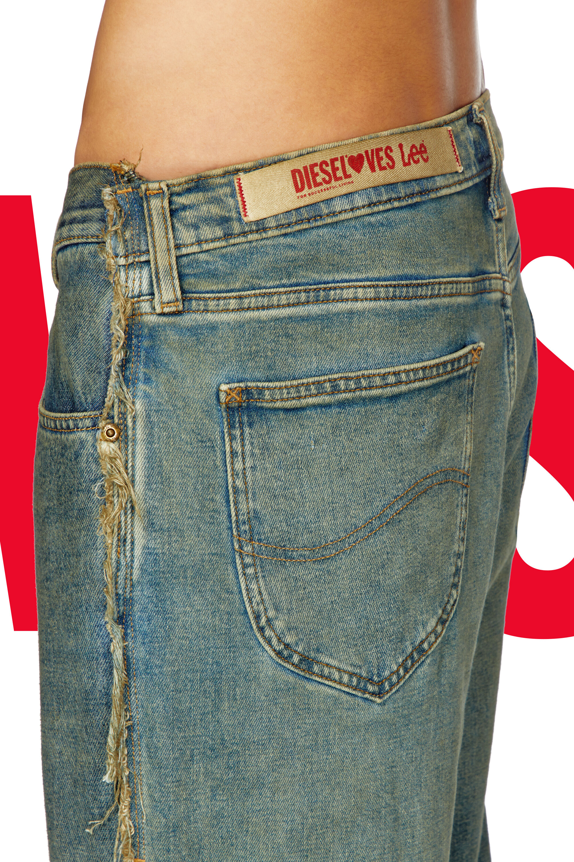 Diesel - Man's Regular Jeans Dieseloves 03 09M98, Dark Blue - 4