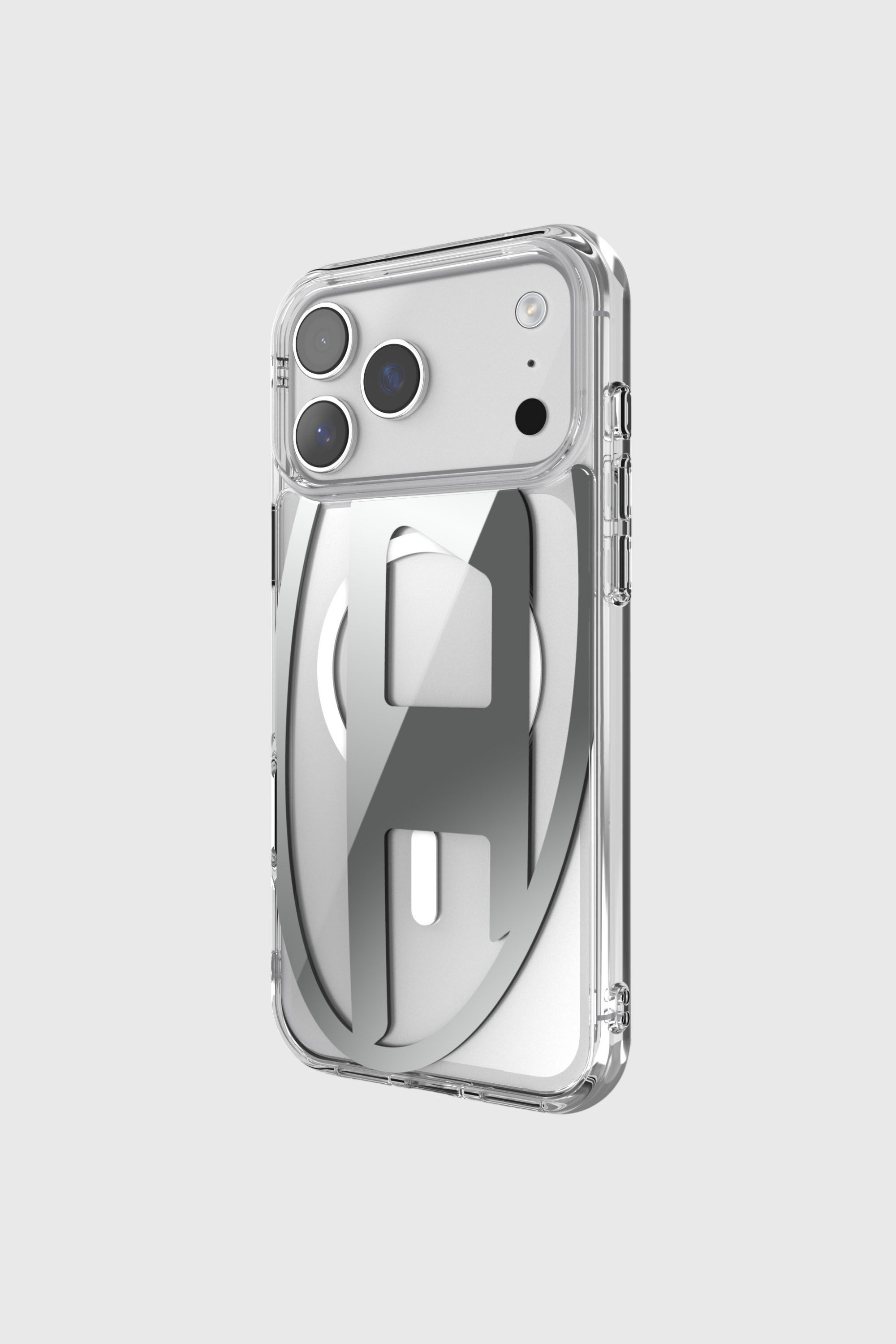 Diesel - 60414 AOP CASE, Unisex's Oval D metallic case with magsafe for iPhone 17 Pro Max in Grey - 3