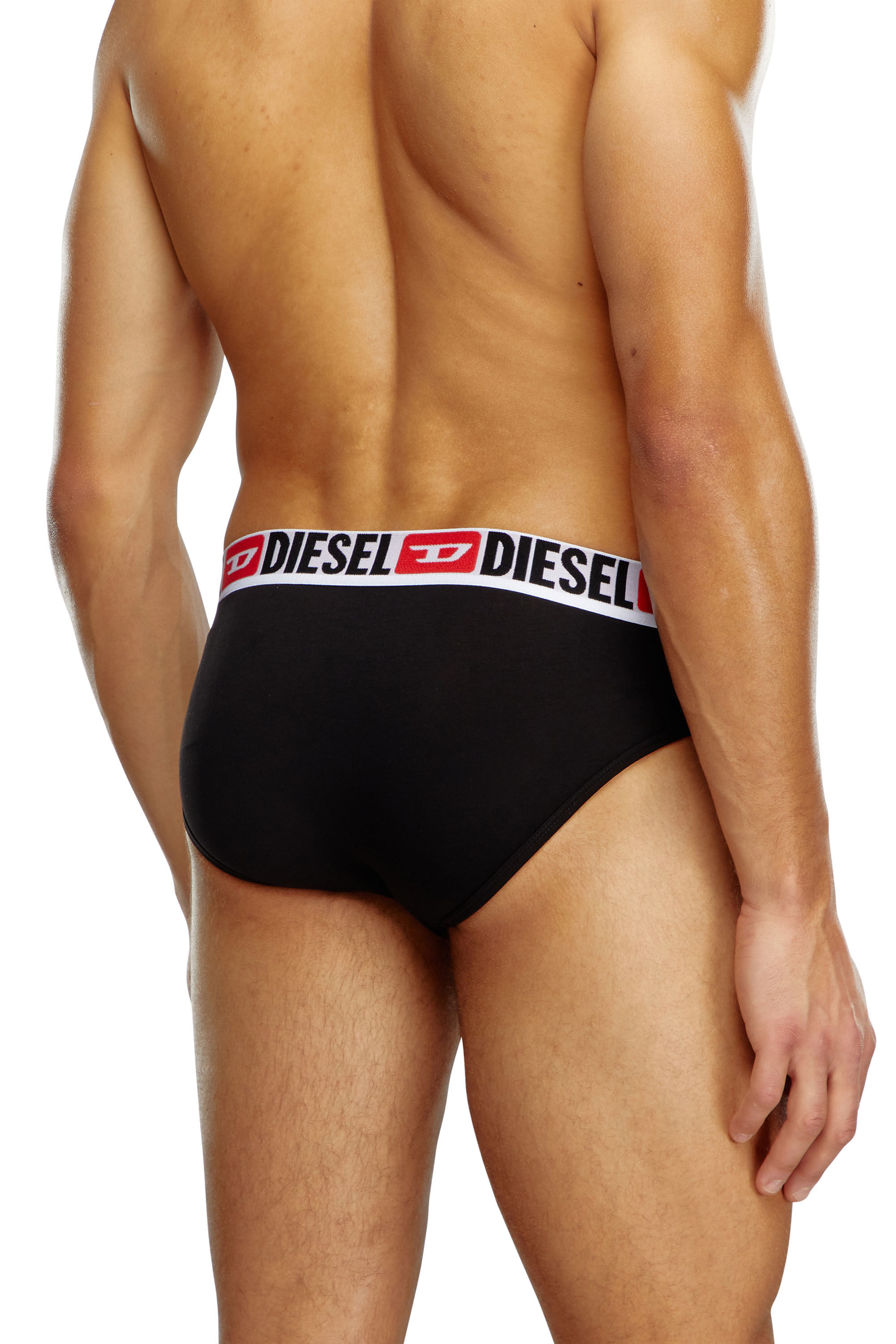 Diesel - UMBR-ANDRETHREEPACK, Man's Three-pack of solid-colour briefs in Black - 4