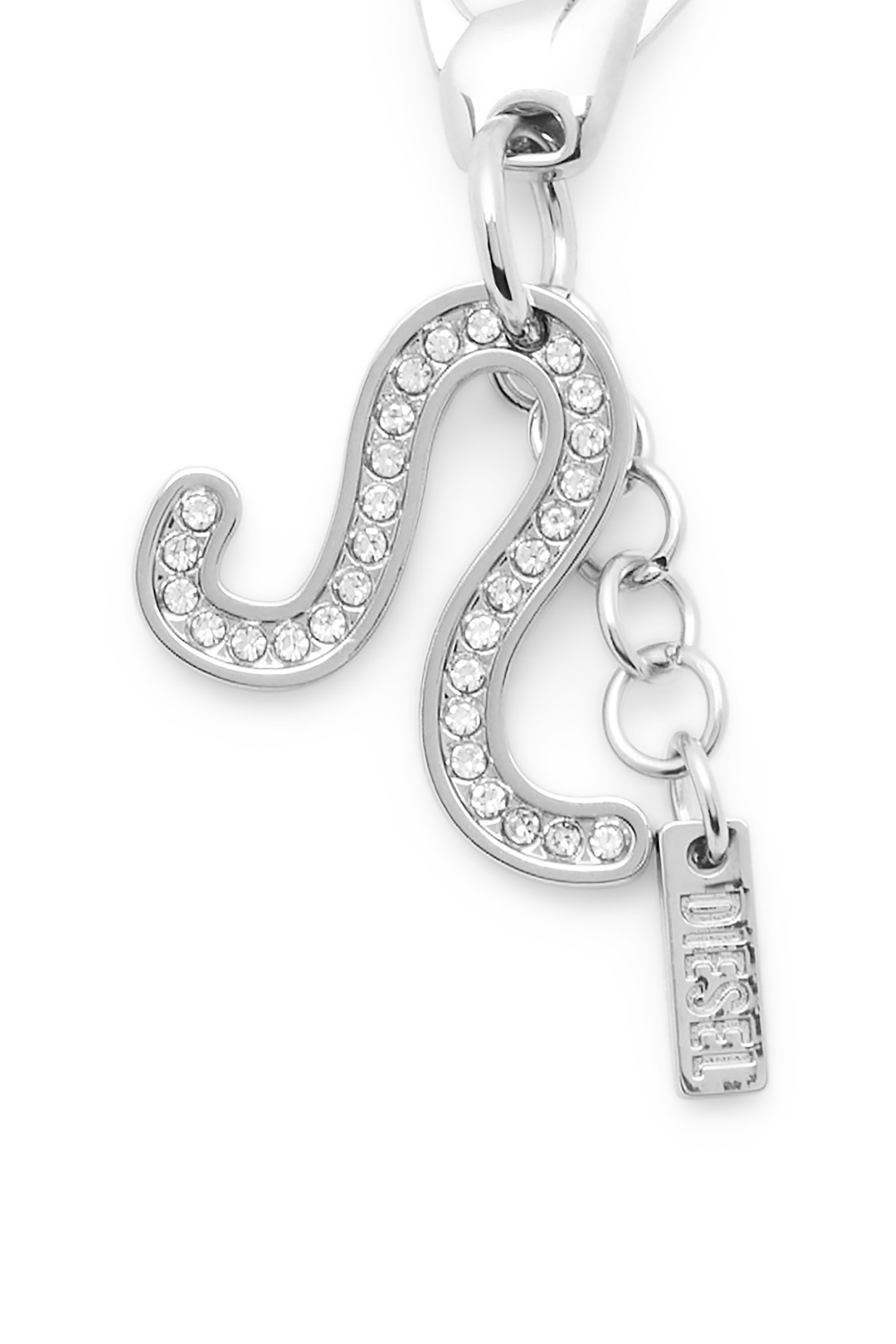 Diesel - CHARM LEO, Unisex's Metal Leo charm with rhinestones in Silver - 2