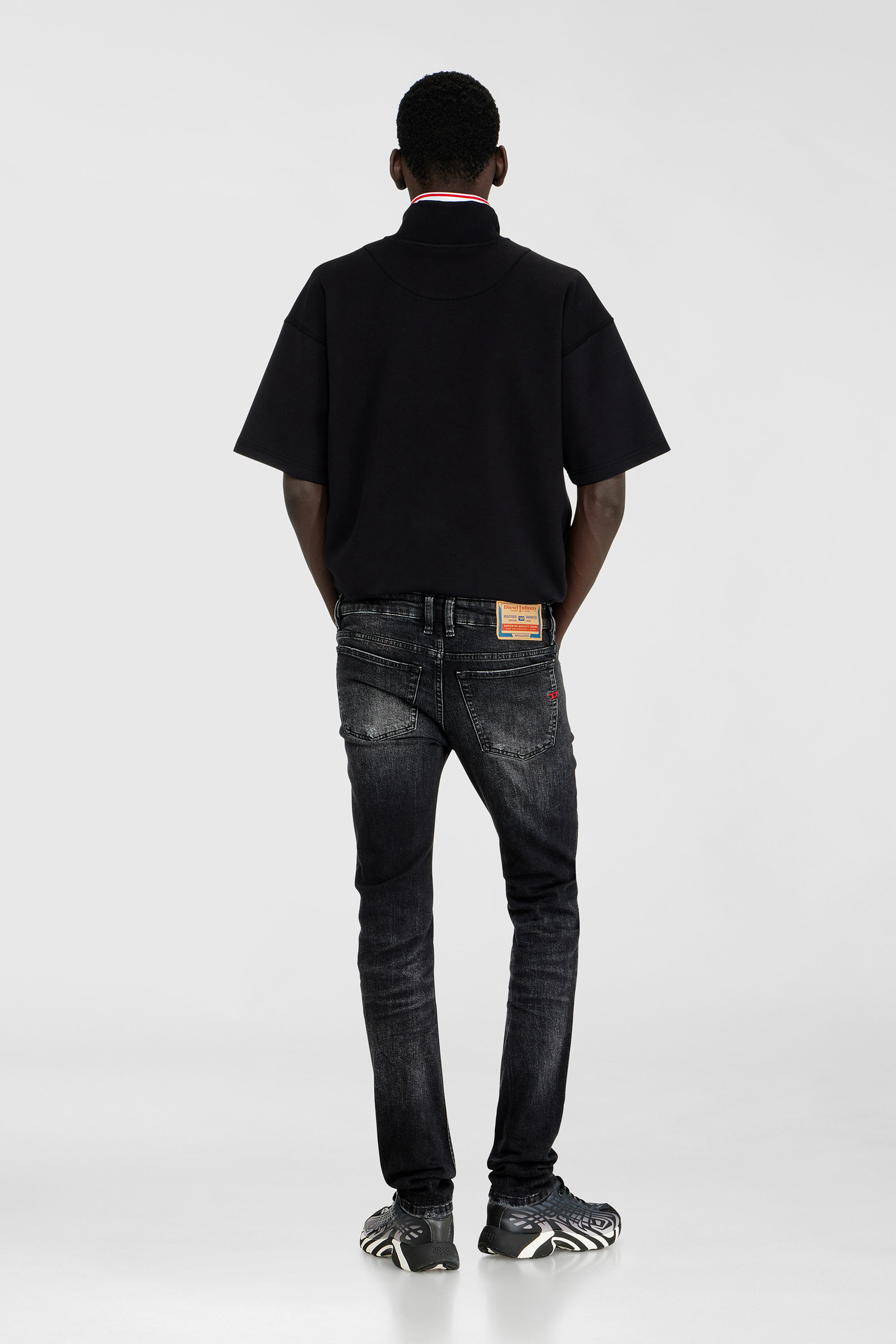 Diesel - Man's Skinny Jeans 1979 Sleenker 0DBDP, Black/Dark grey - 3
