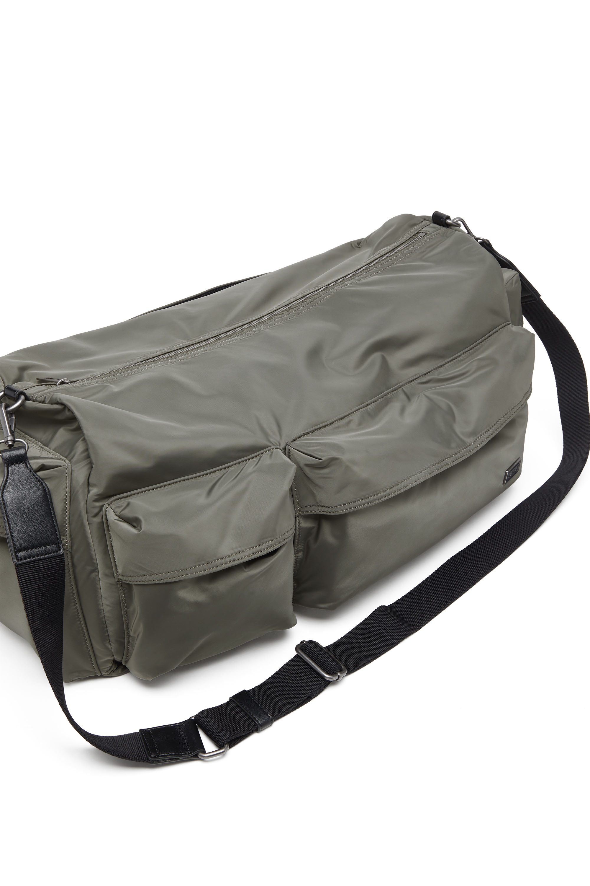 Diesel - MULTI-PKTS DUFFLE X, Unisex's Multi-Pkts-Multipocket duffle bag in utilitarian shell in Military Green - 5