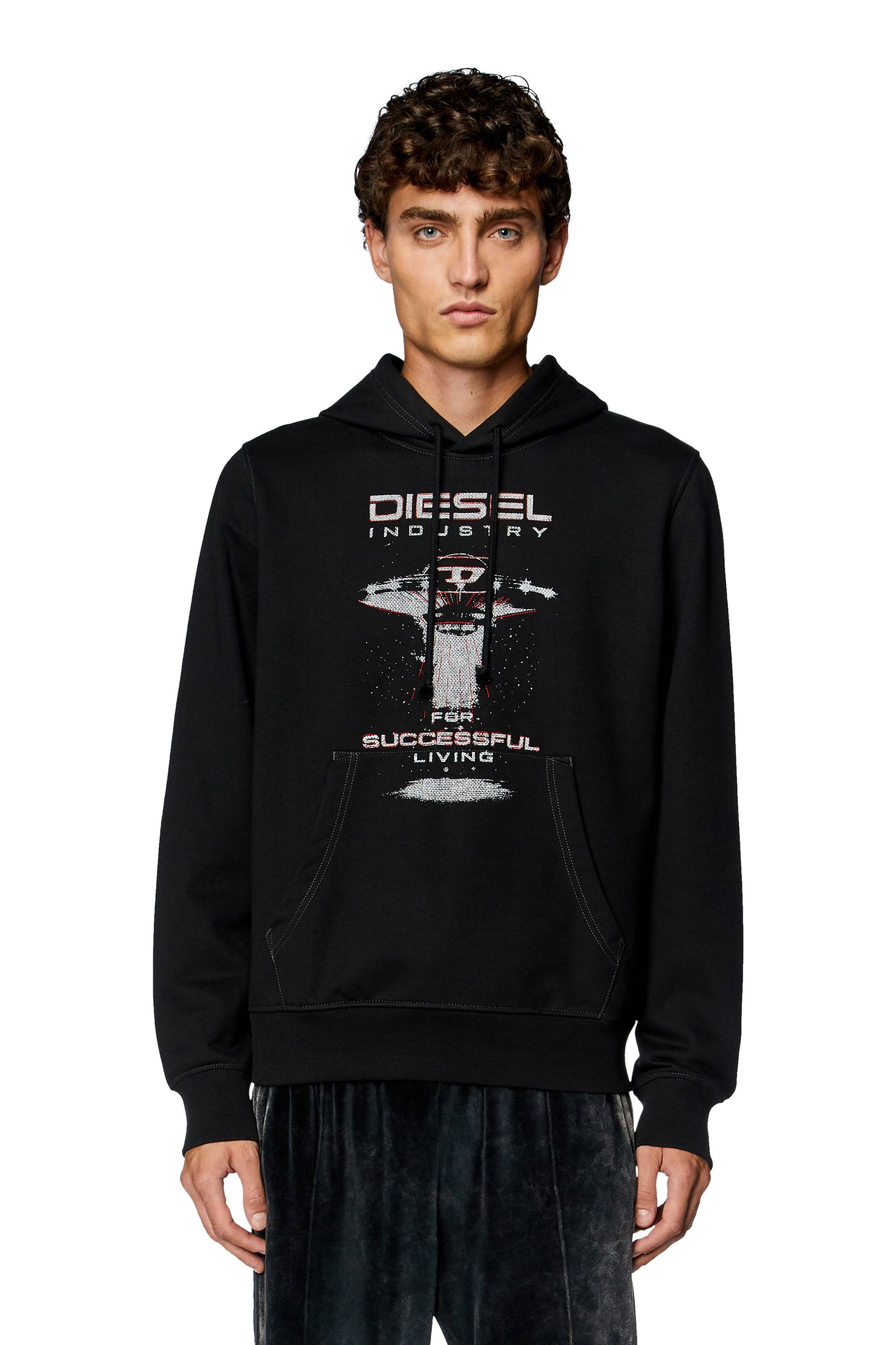 Diesel - S-GINN-HOOD-K36, Black - Image 1