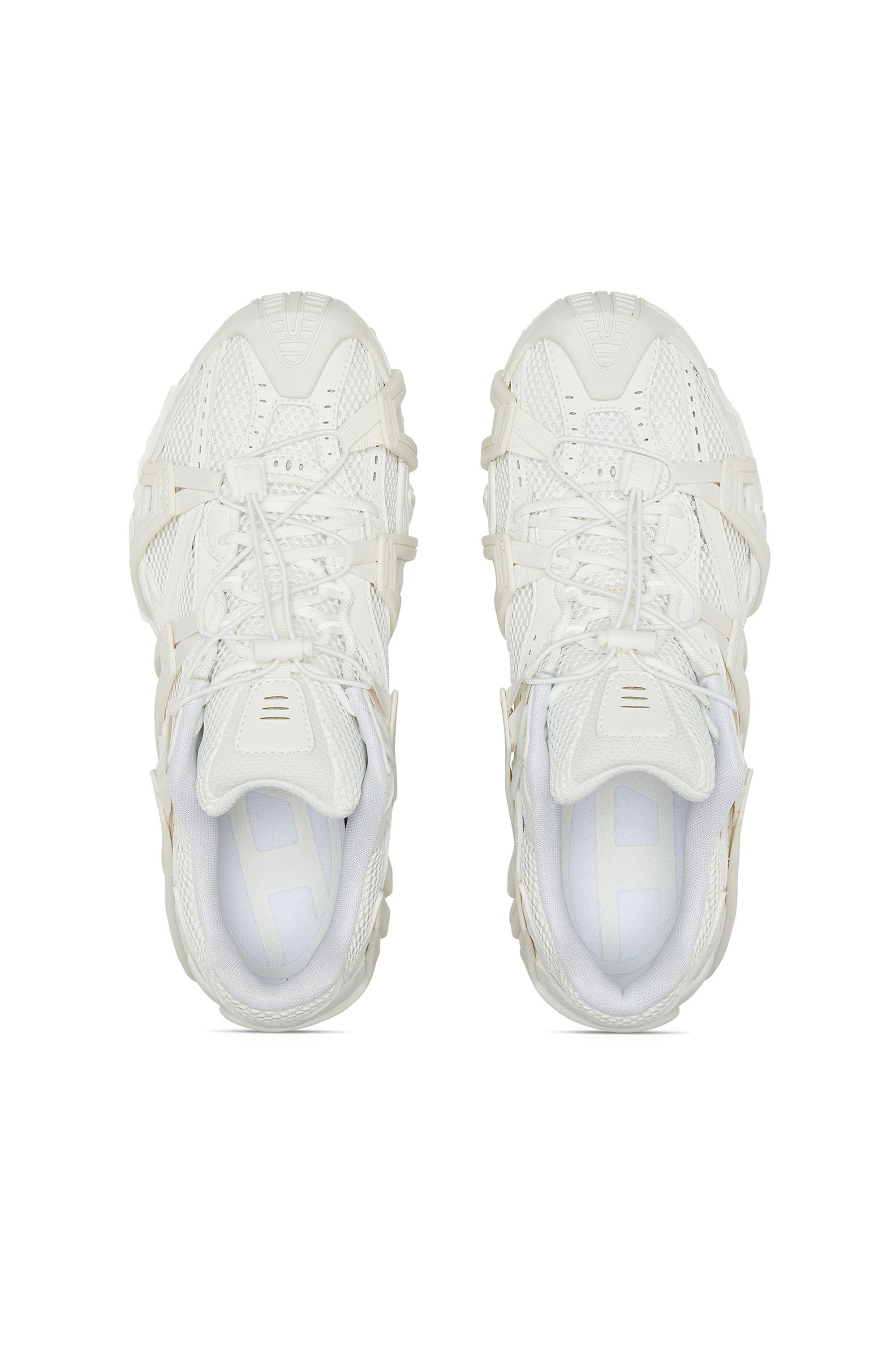 Diesel - S-PROTOTYPE CR LACE X, Man's S-Prototype Cr-Mesh and PU sneakers with double lacing in White - 5