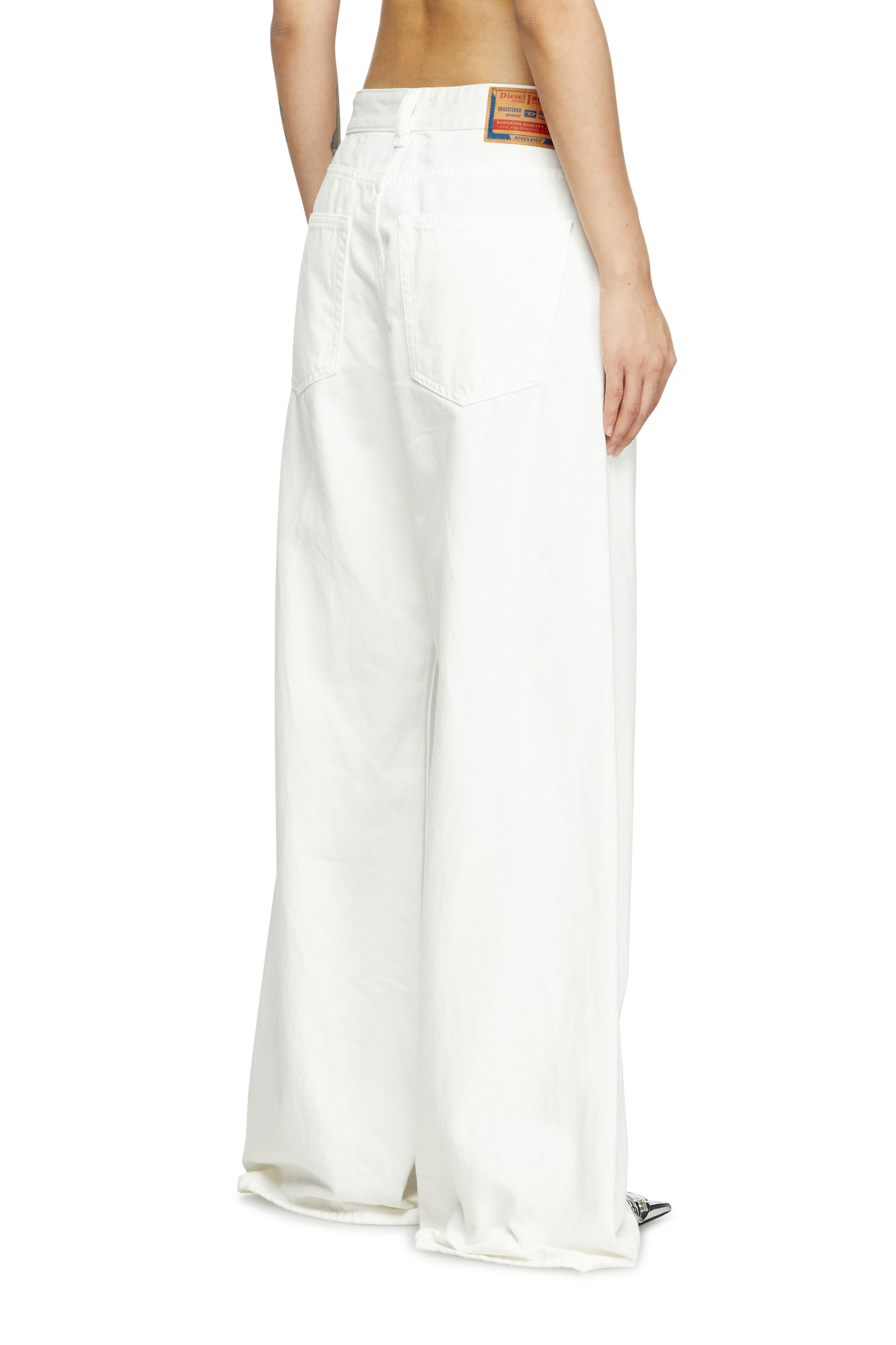 Diesel - Woman's Relaxed Jeans 1996 D-Sire 09I41, White - 4