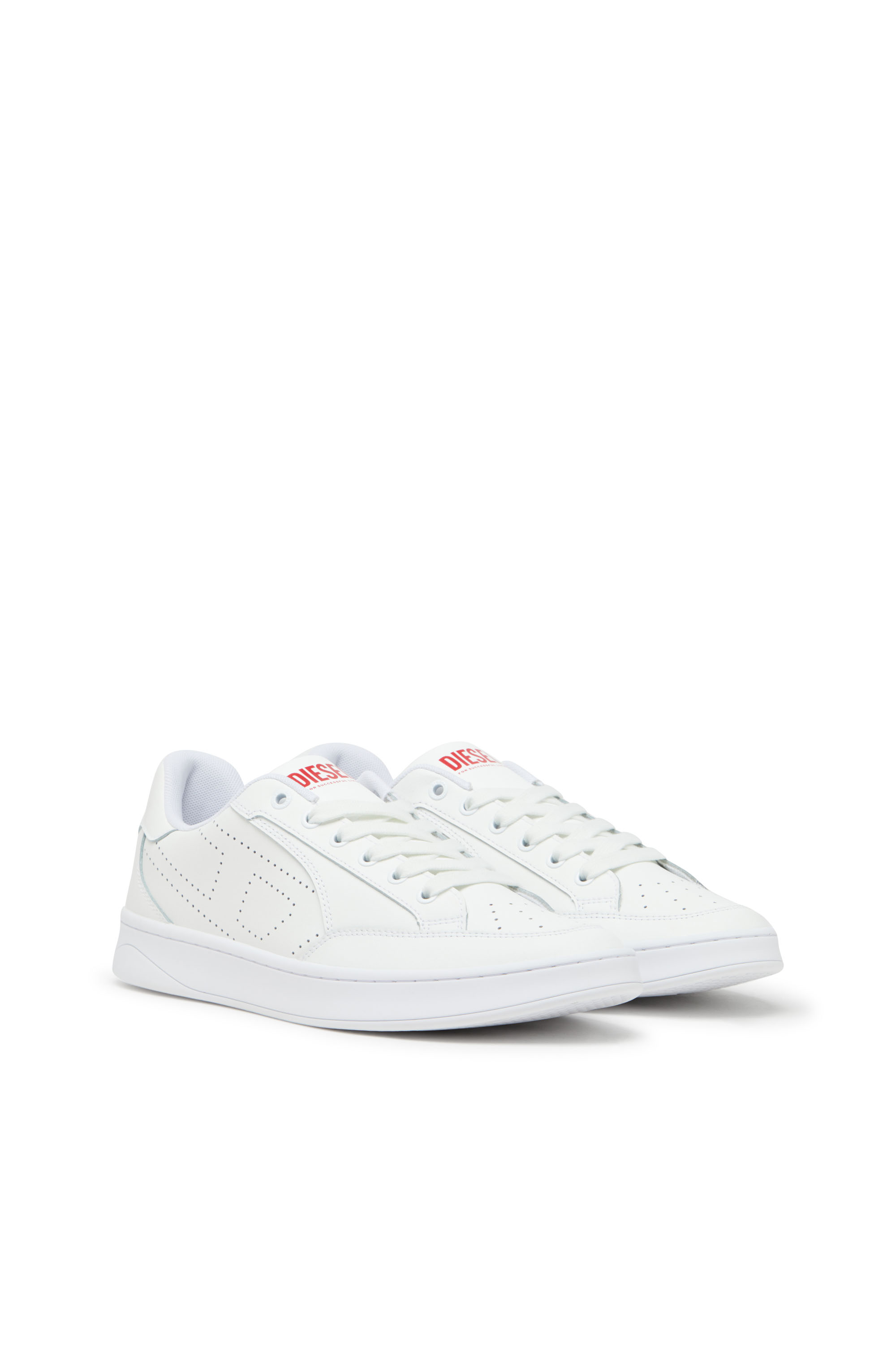 S-DAKOTA LOW W, White Diesel - S-DAKOTA LOW W, Woman's S-Dakota-Leather sneakers with perforated logo in White - 2