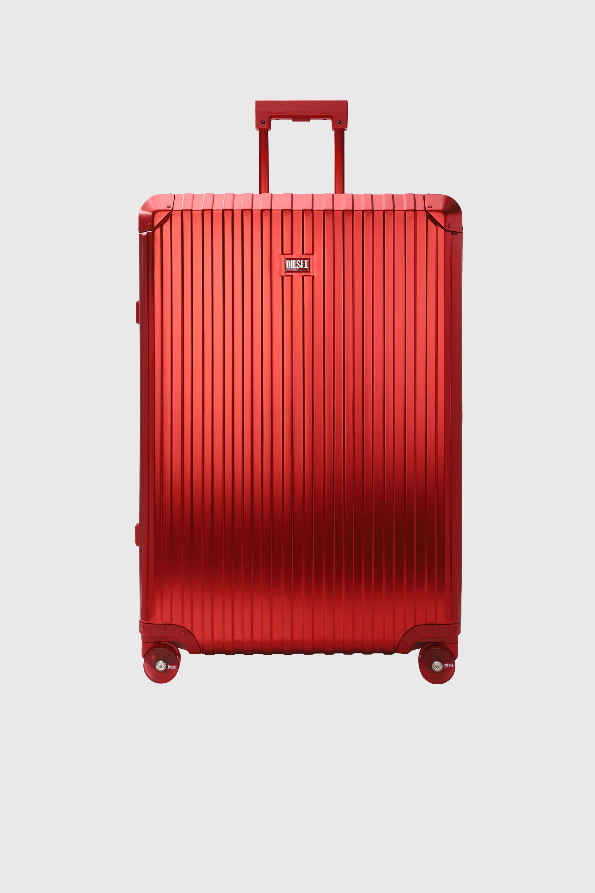 Diesel - DIESEL ALUMINUM TROLLEY- DSL002, Unisex's Aluminum suitcase size L in Red - 1
