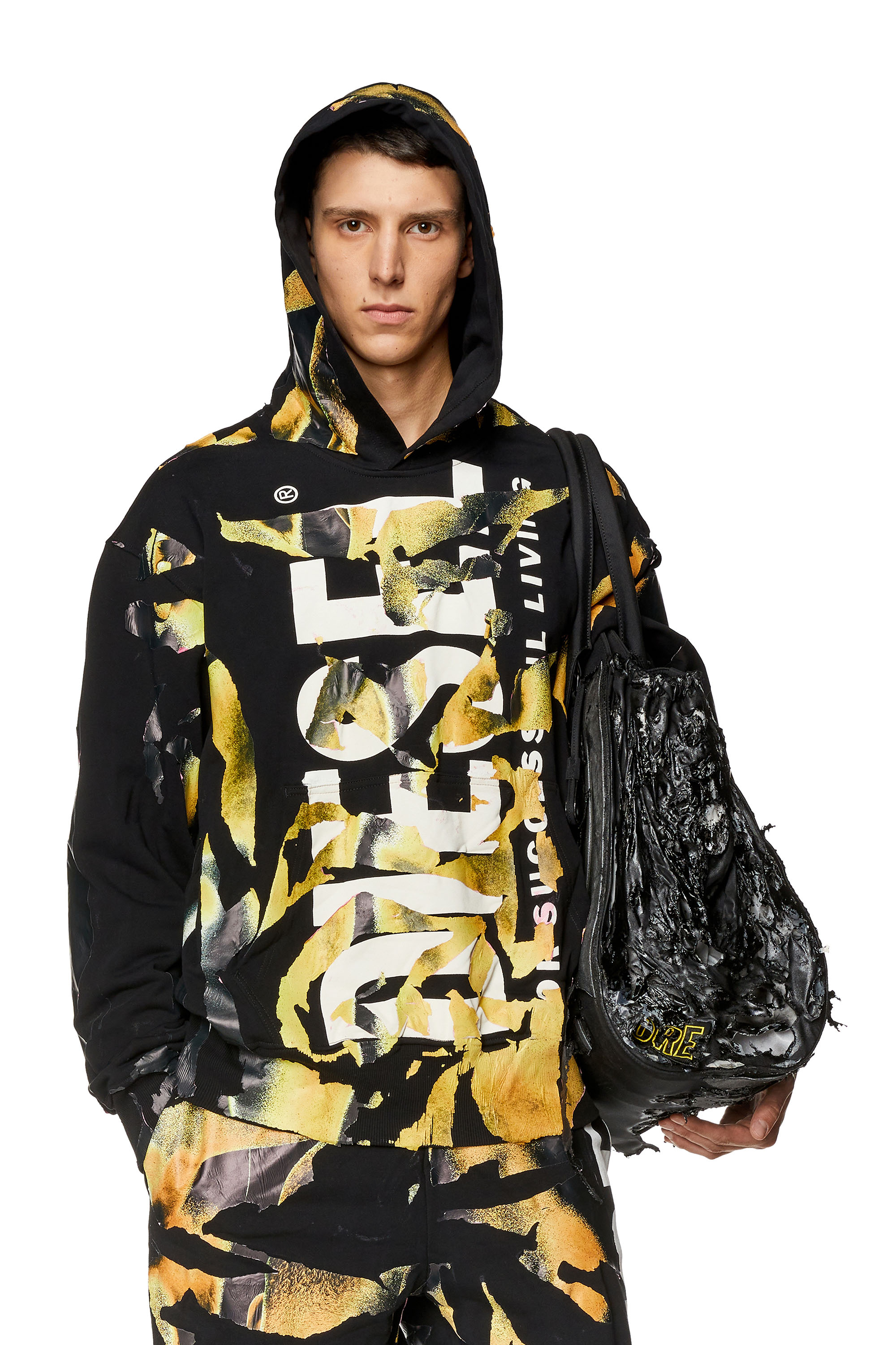 Diesel - S-MAC-HOOD-M1, Black/Orange - Image 1
