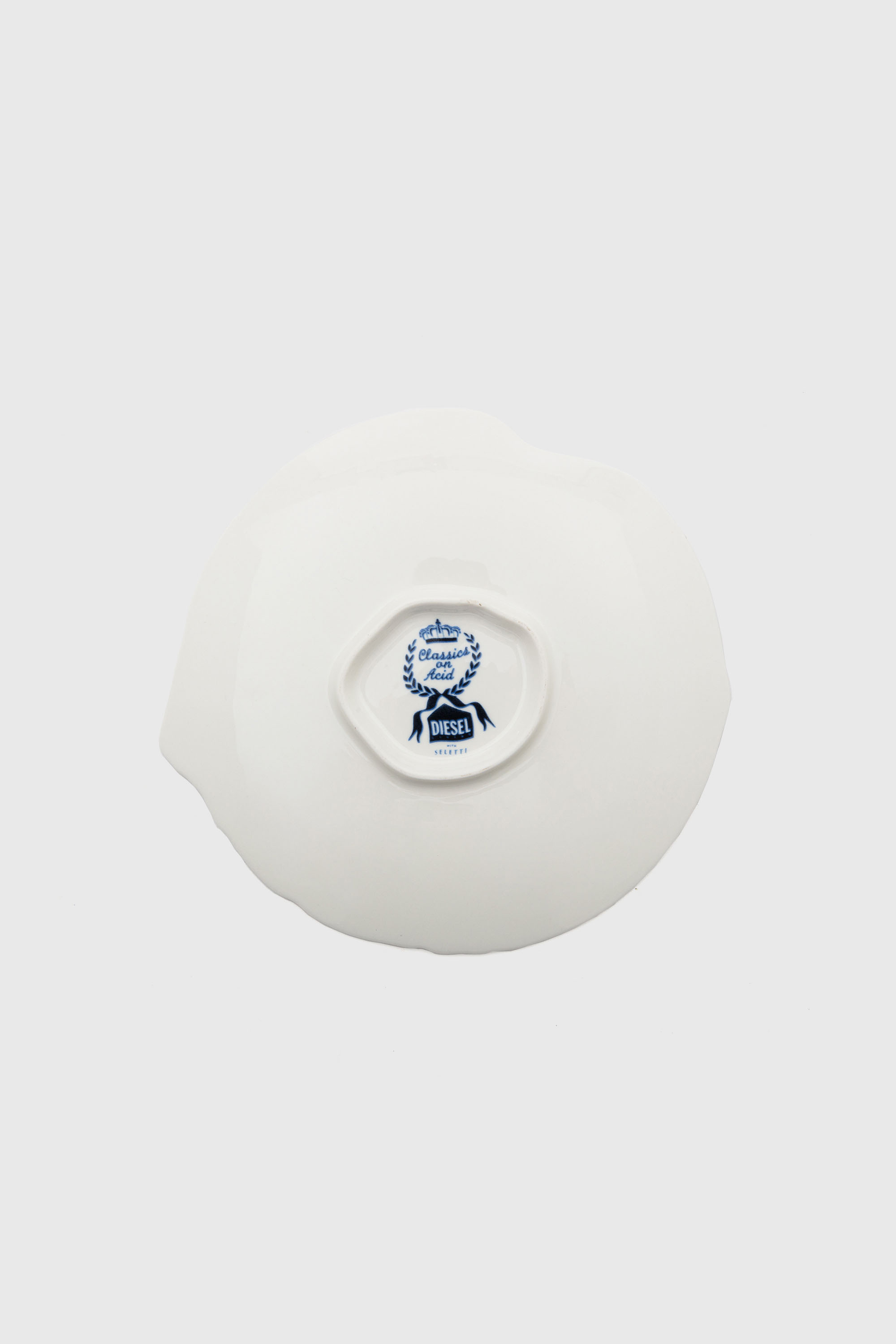 Diesel - 11230 DESSERT PLATE IN PORCELAIN "CLASSI, Unisex's Porcelain dessert plate in White/Blue - 2