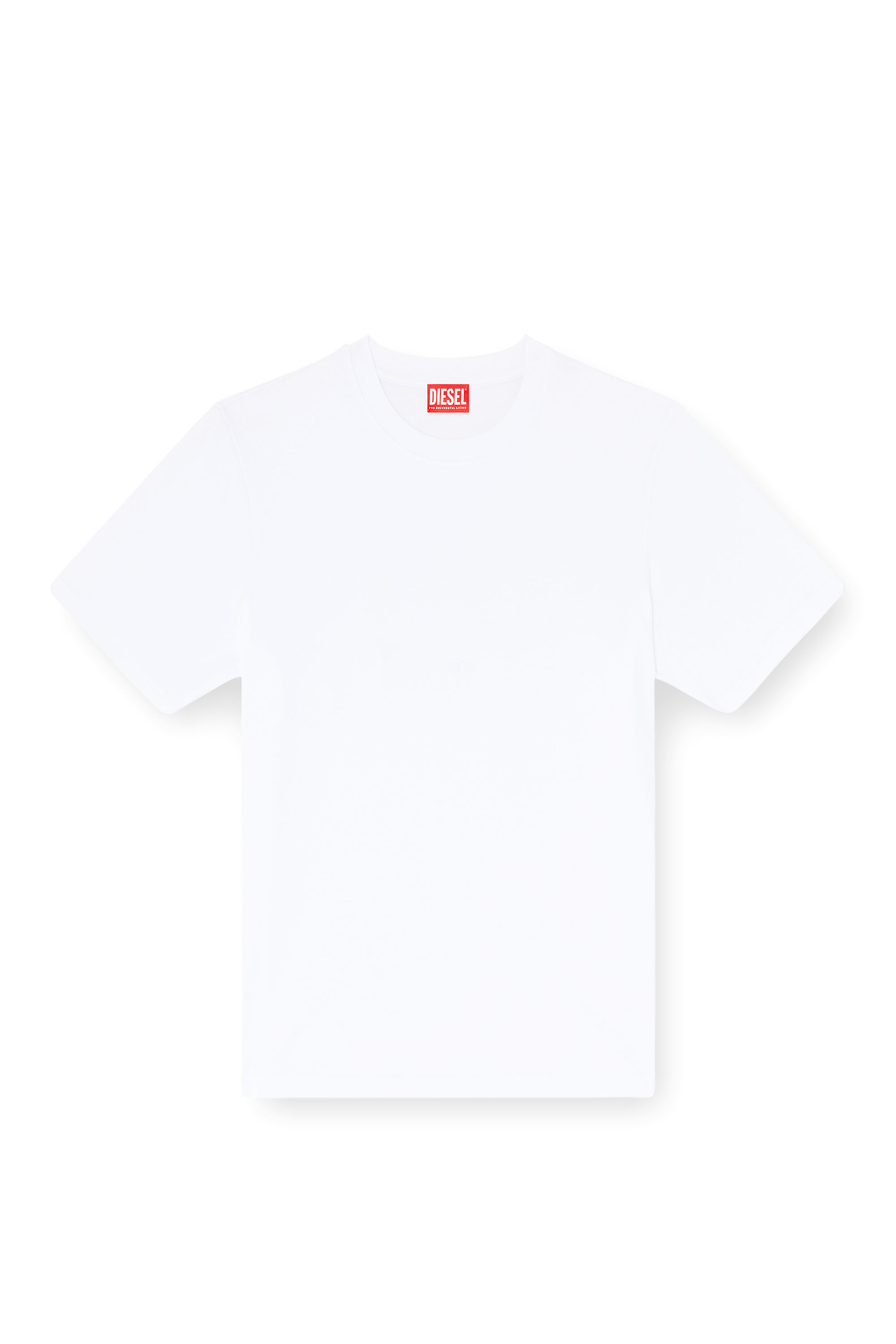 Diesel - T-ADJUST-AA2, Man's Cotton-interlock T-shirt with logo embroidery in White - 3