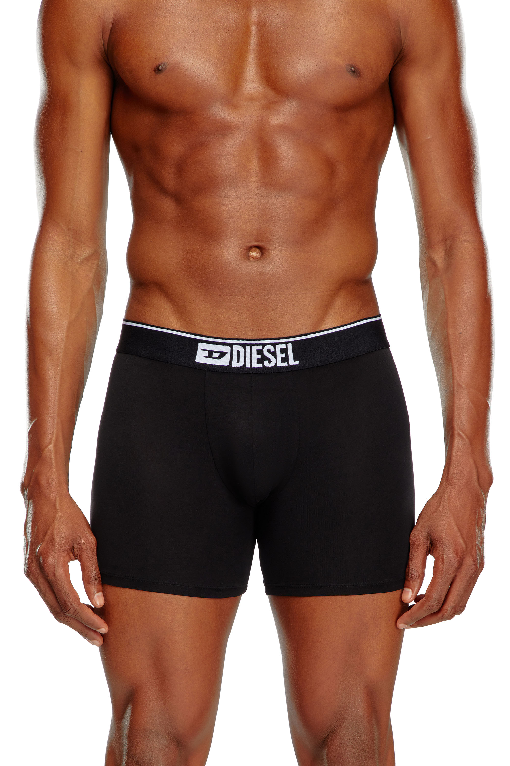 Diesel - UMBX-SEBASTIANTHREEPAC, Man's Three-pack of plain long boxer briefs in Black - 3