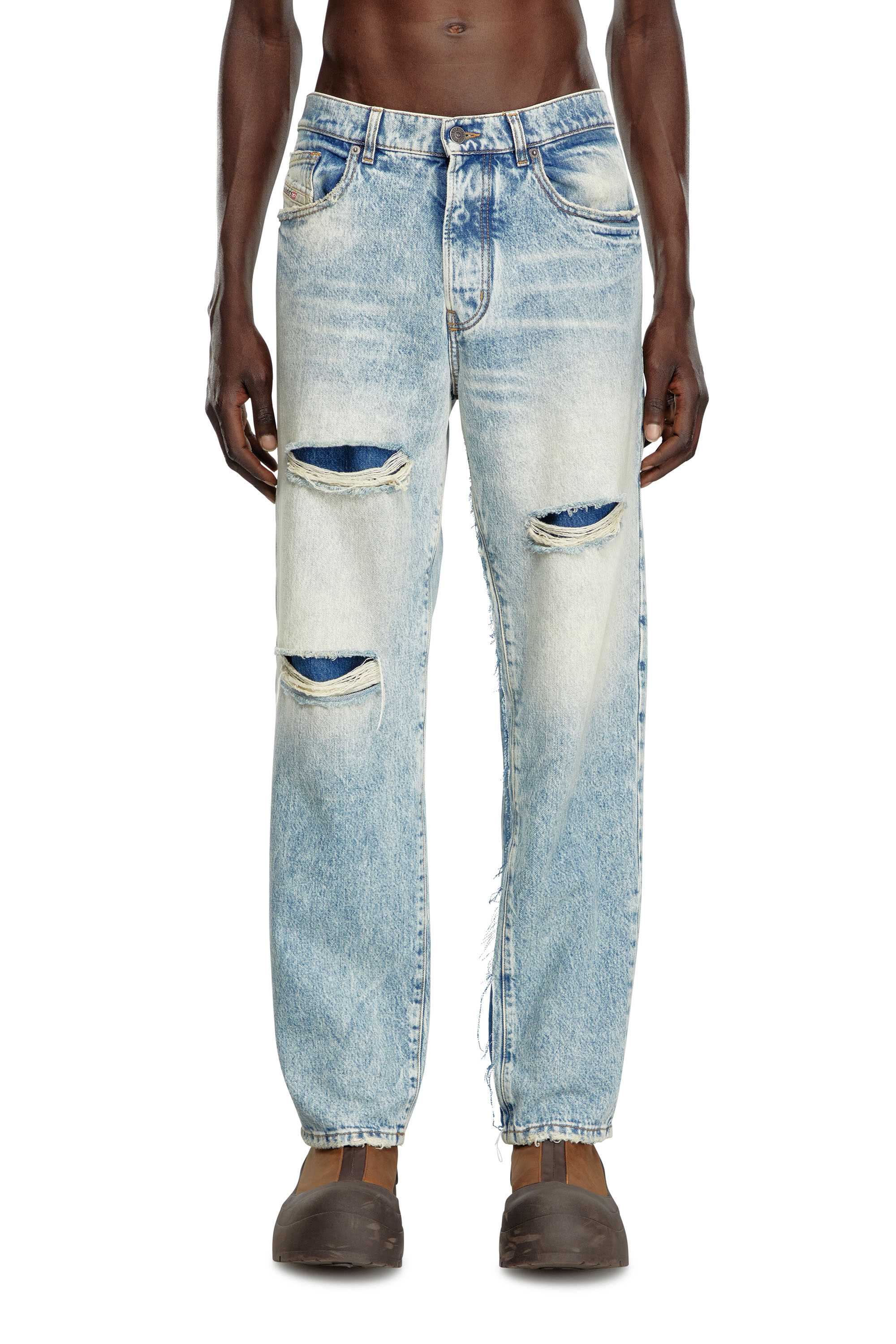 Diesel - Man's Straight Jeans D-Fire 0AJEN, Light Blue - 2