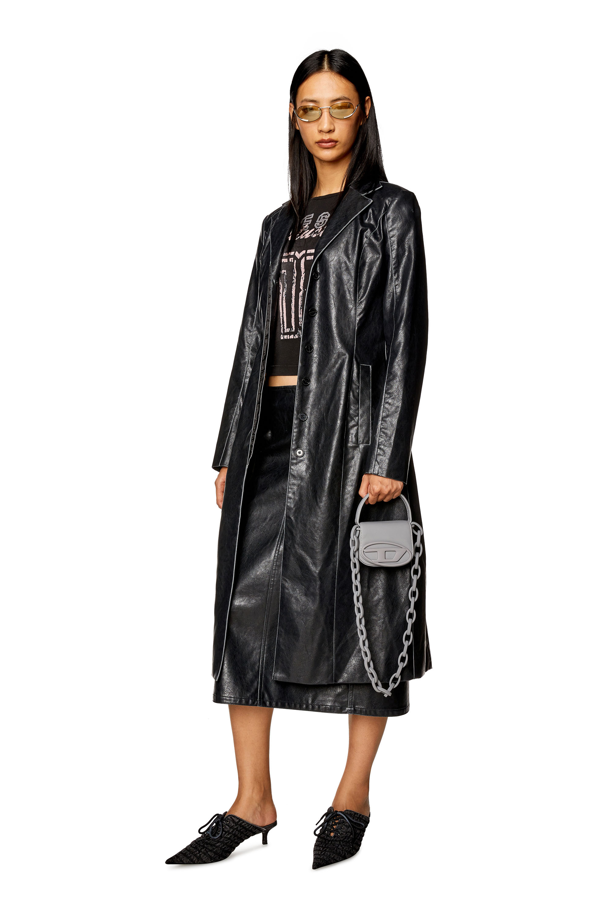 Trench coat in supple technical fabric