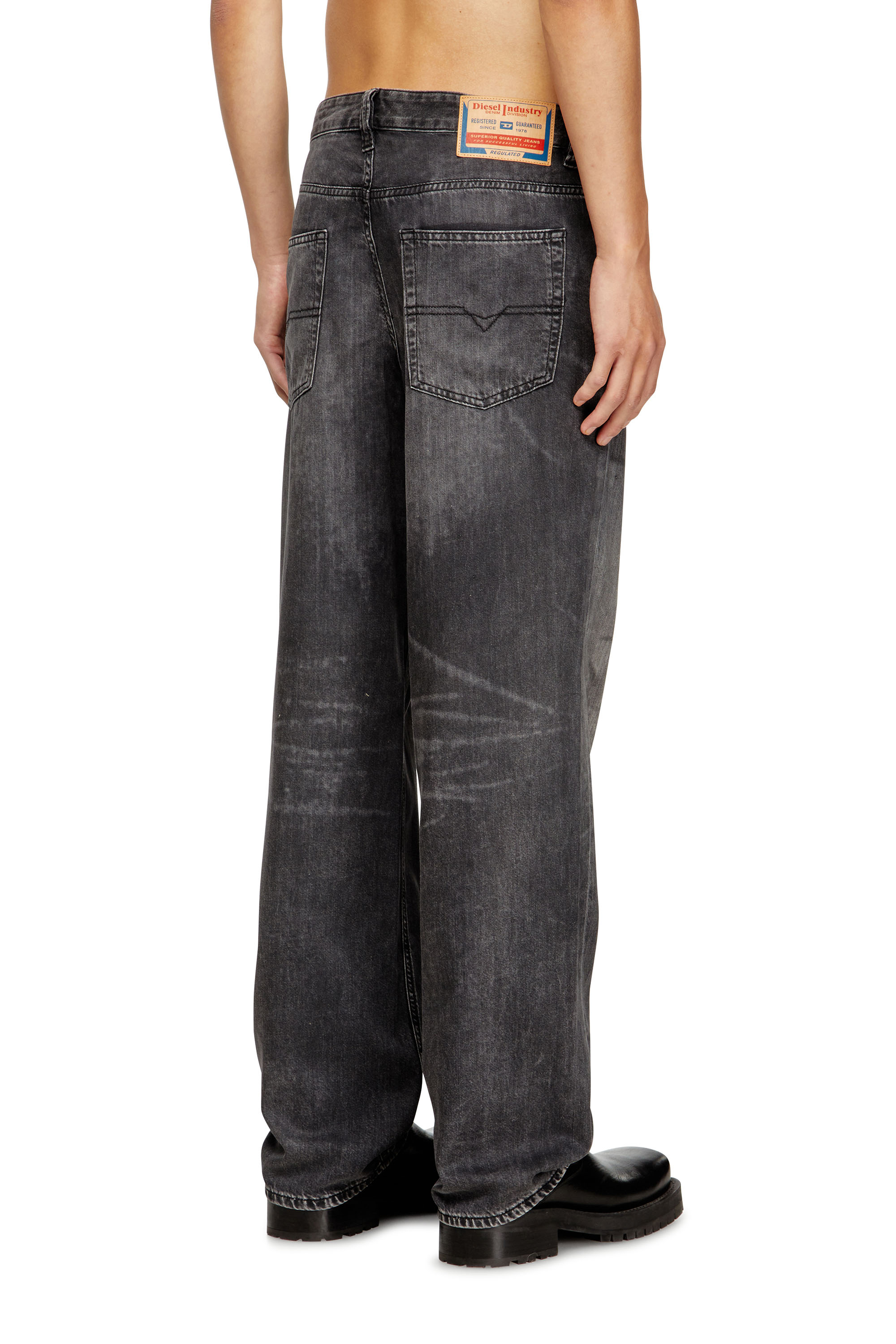 Relaxed Jeans 2001 D-Macro 0CEBC, Black/Dark grey Diesel - Man's Relaxed Jeans 2001 D-Macro 0CEBC, Black/Dark grey - 4