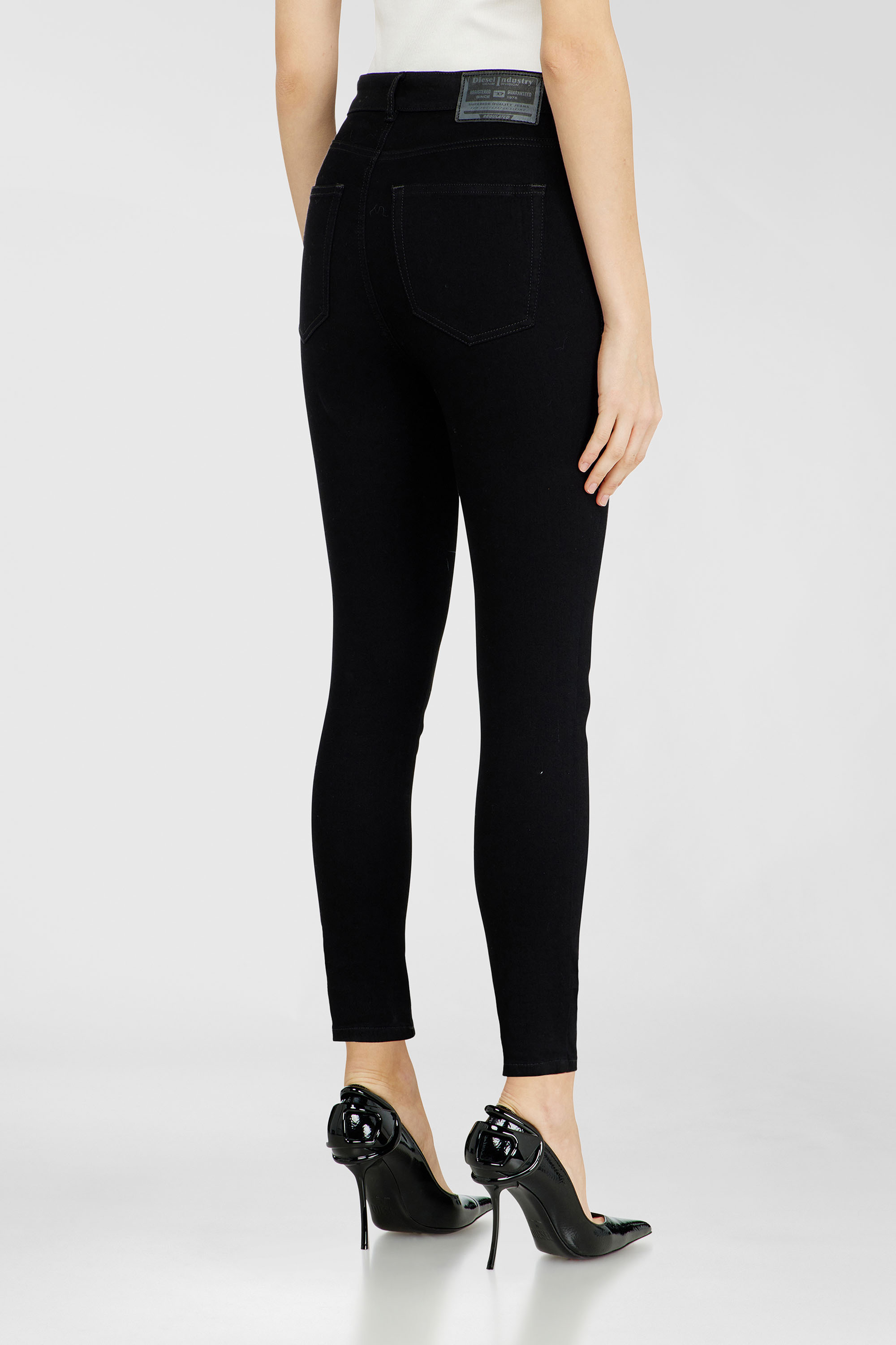 Diesel - Woman's Skinny Jeans 1984 Slandy-High 069EF, Black/Dark grey - 5
