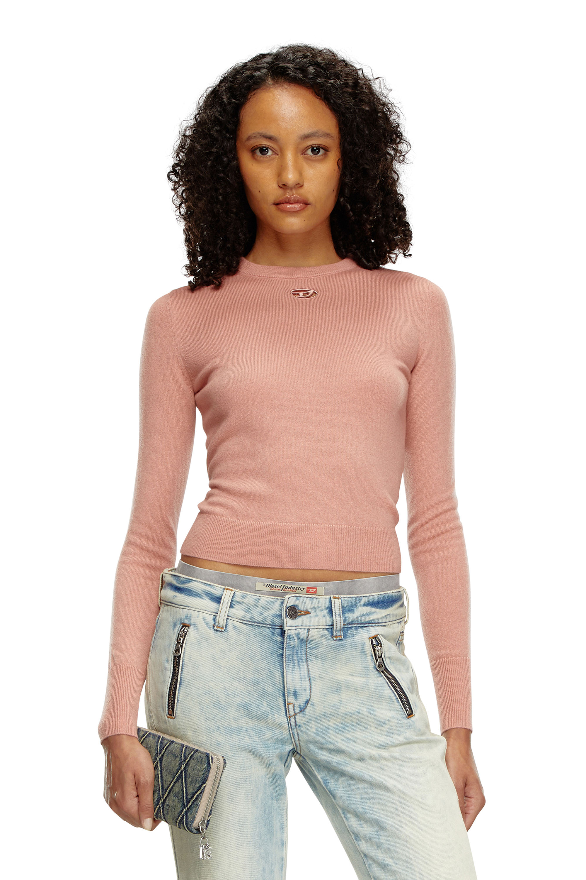 Diesel - M-AREESAX, Woman's Wool and cashmere top in Pink - 1