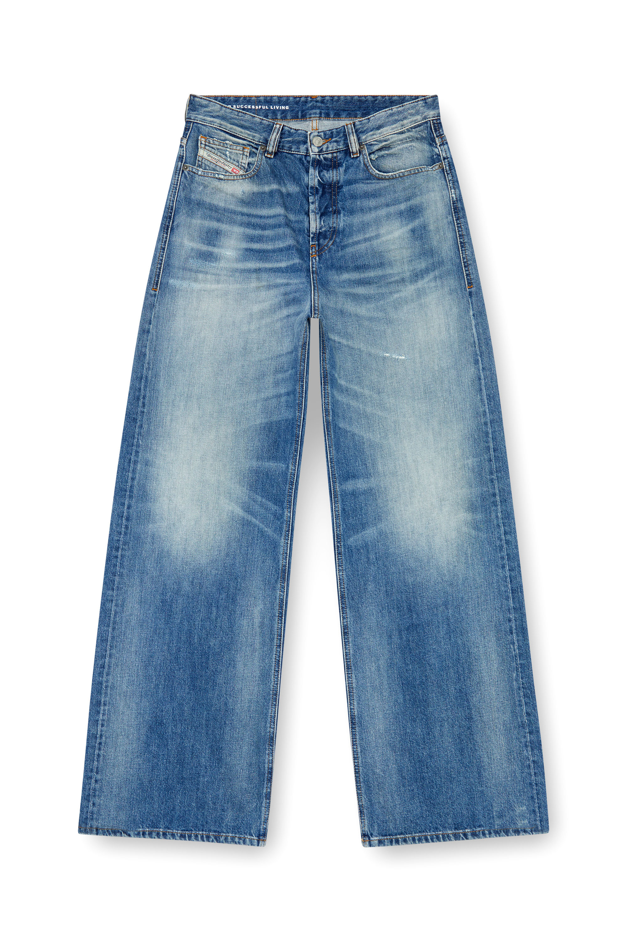 Diesel - Woman Straight Jeans 1996 D-Sire 09J86, Medium blue - Image 3