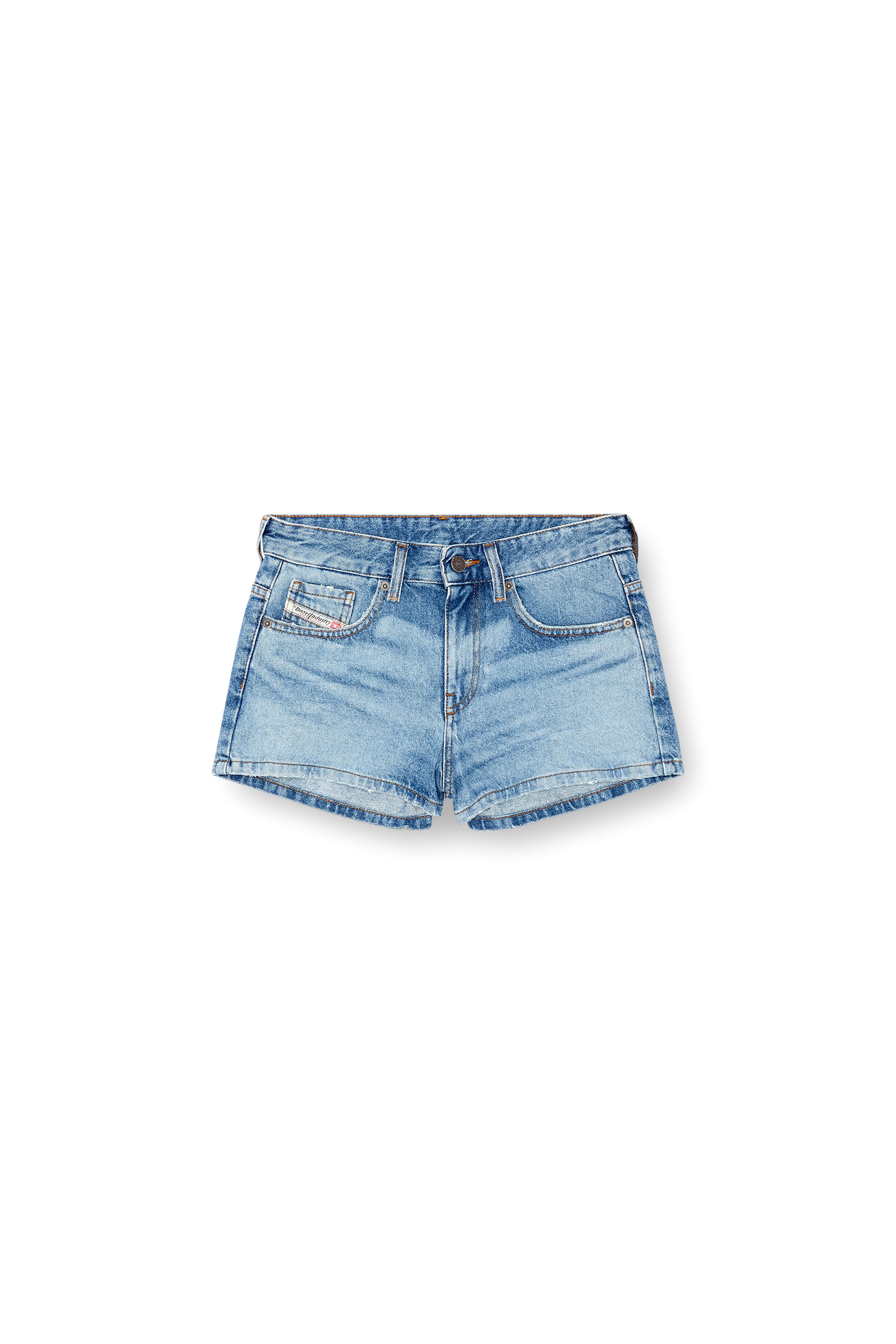 Diesel - DE-YUBA, Woman's Denim shorts in Light Blue - 2
