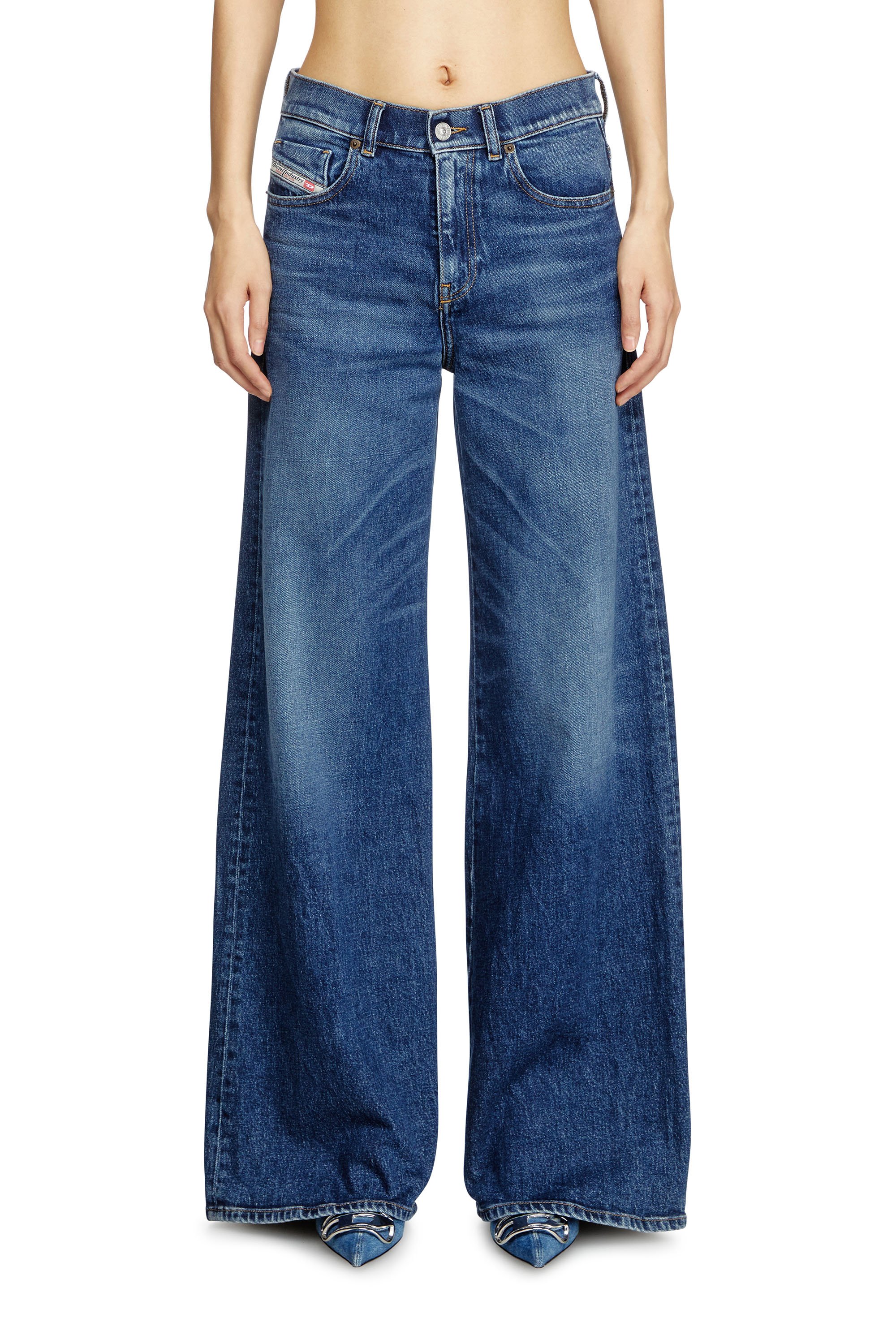 Diesel - Woman's Flare Jeans 1978 D-Akemi 09L21, Dark Blue - 2