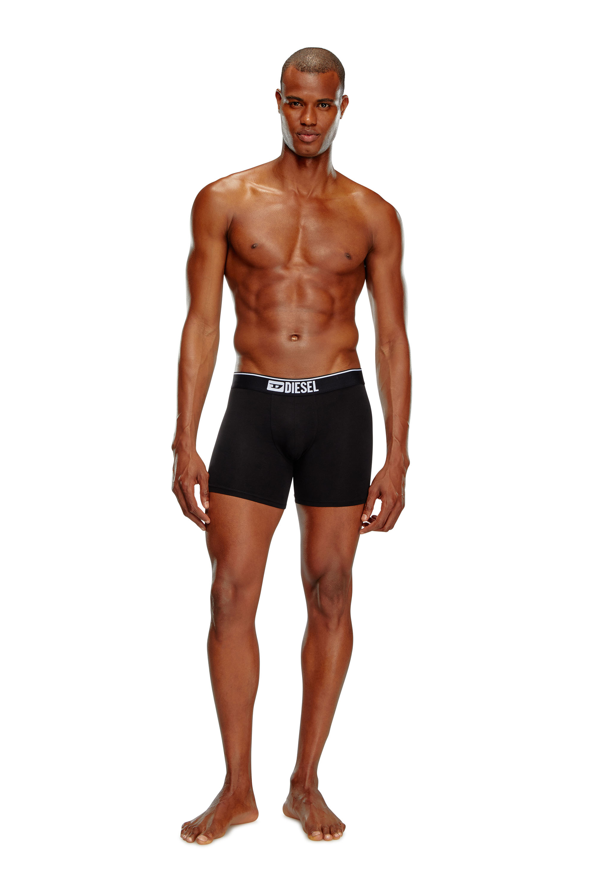 Diesel - UMBX-SEBASTIANTHREEPAC, Man's Three-pack of plain long boxer briefs in Black - 3