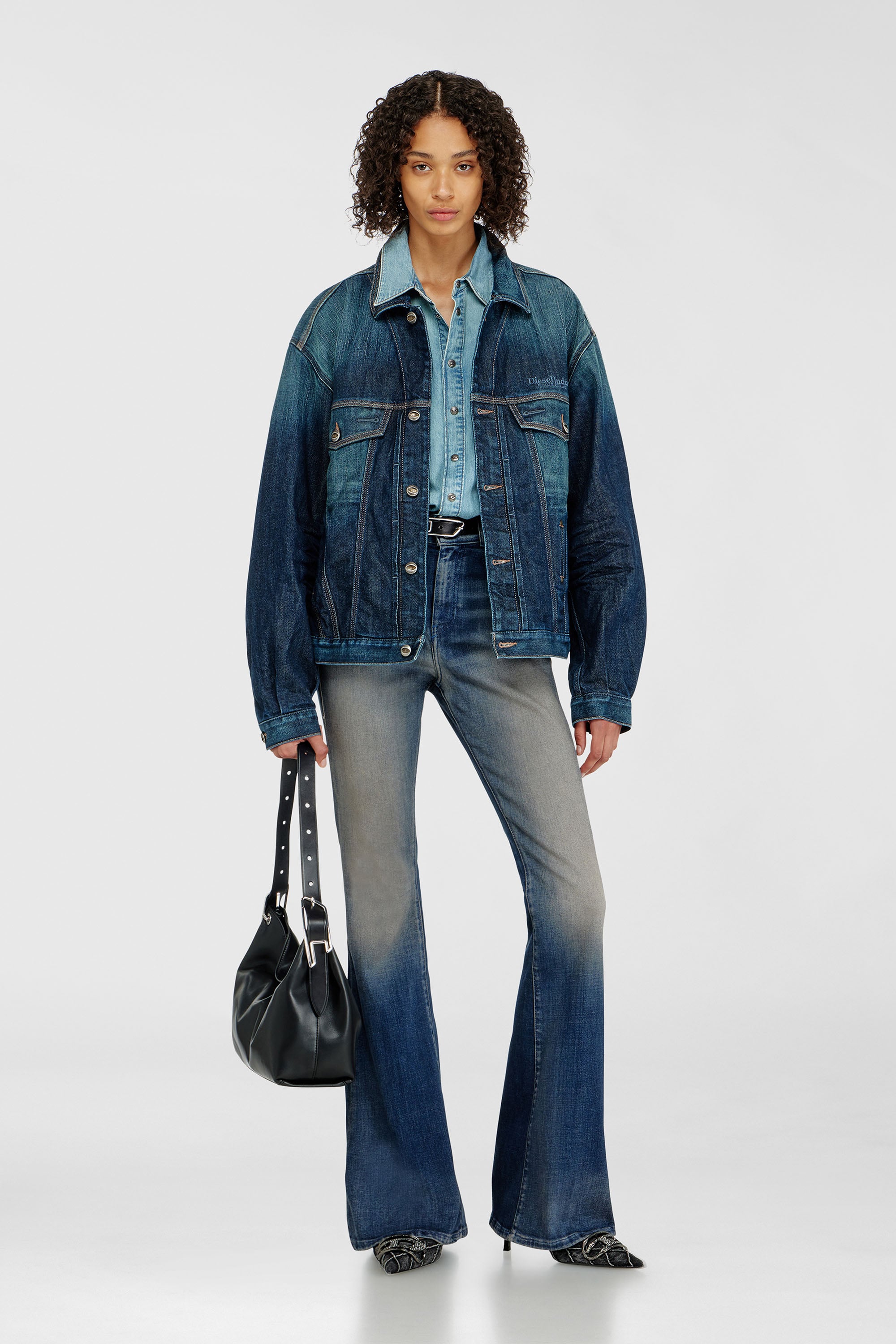 Diesel - Woman's Bootcut Jeans 1973 D-Partt 09P67, Dark Blue - 2