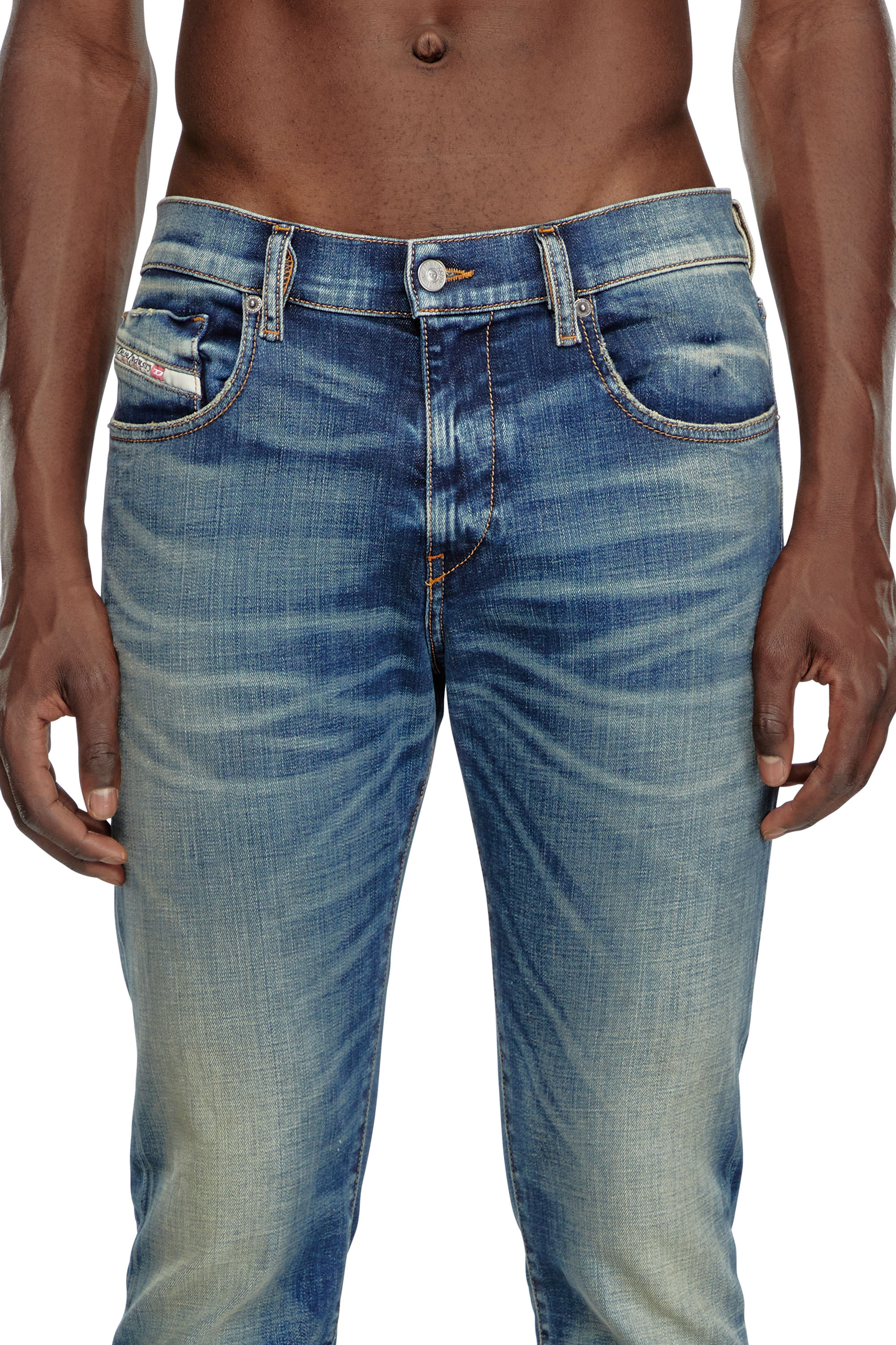 Diesel - Man's Slim Jeans 2019 D-Strukt 09J50, Medium blue - 4