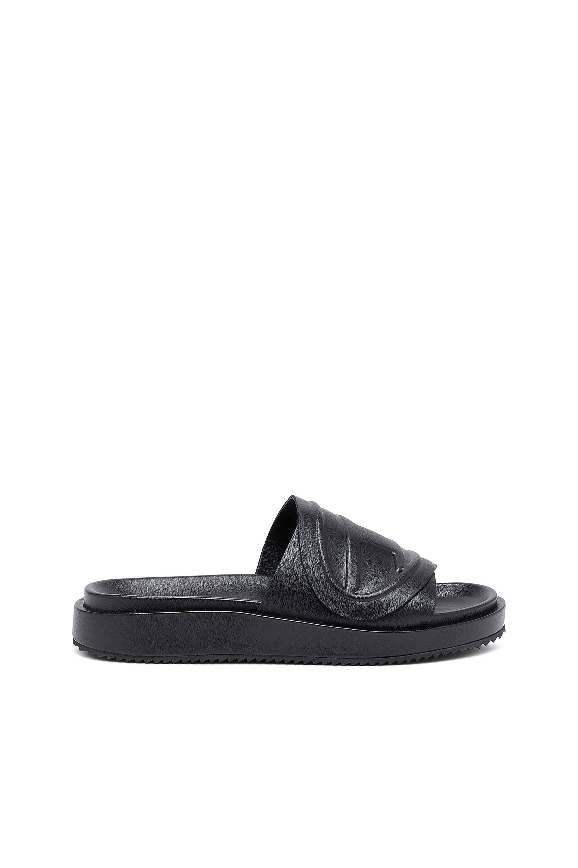 Diesel - SA-SLIDE D OVAL W, Woman's Sa-Slide D-Slide sandals with Oval D strap in Black - 2