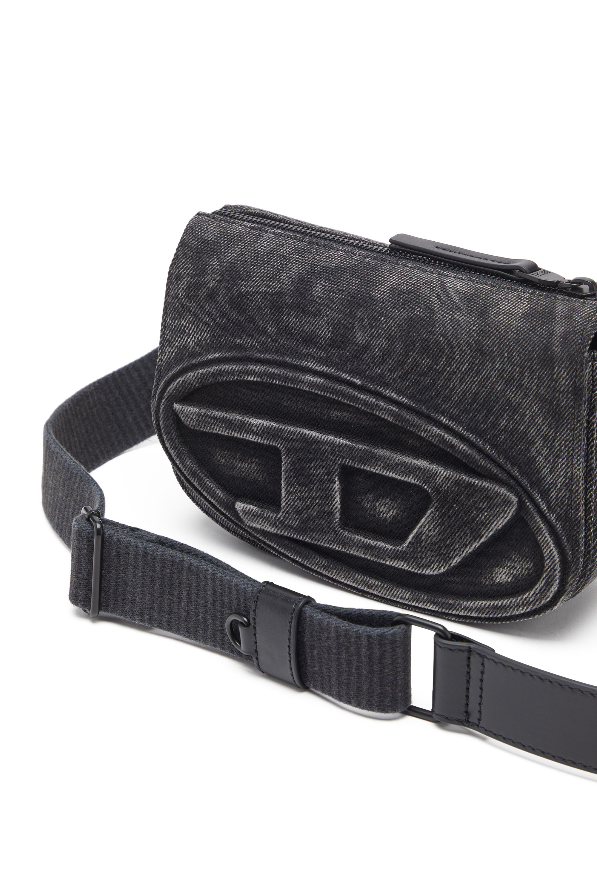 Diesel - 1DR CAMERA BAG, Unisex's 1DR-Camera bag in stonewashed denim in Black - 5