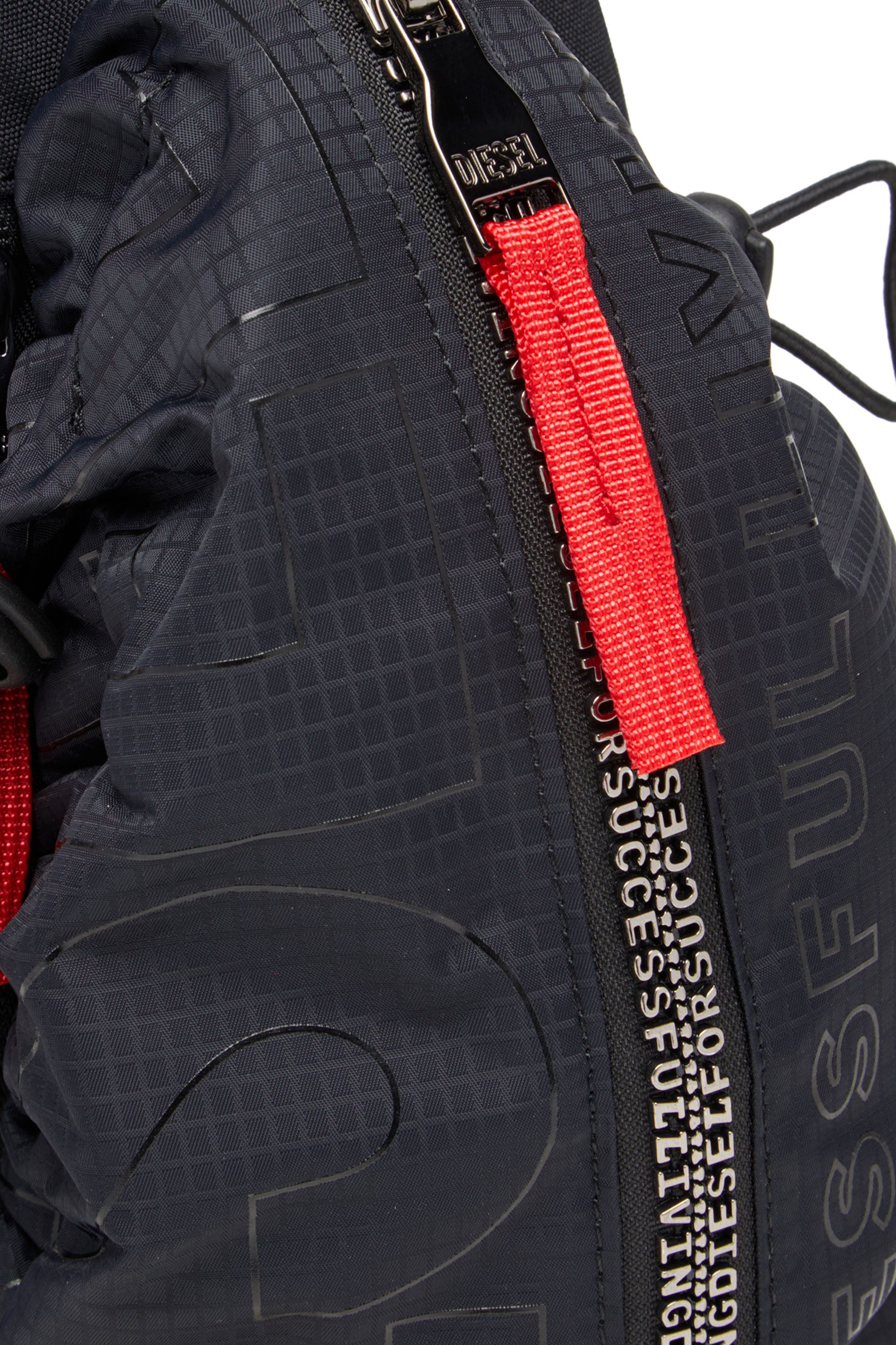 Diesel - ZIP-D CROSSBODY X, Man's Zip-D-Sling bag in check-jacquard shell in Black - 5