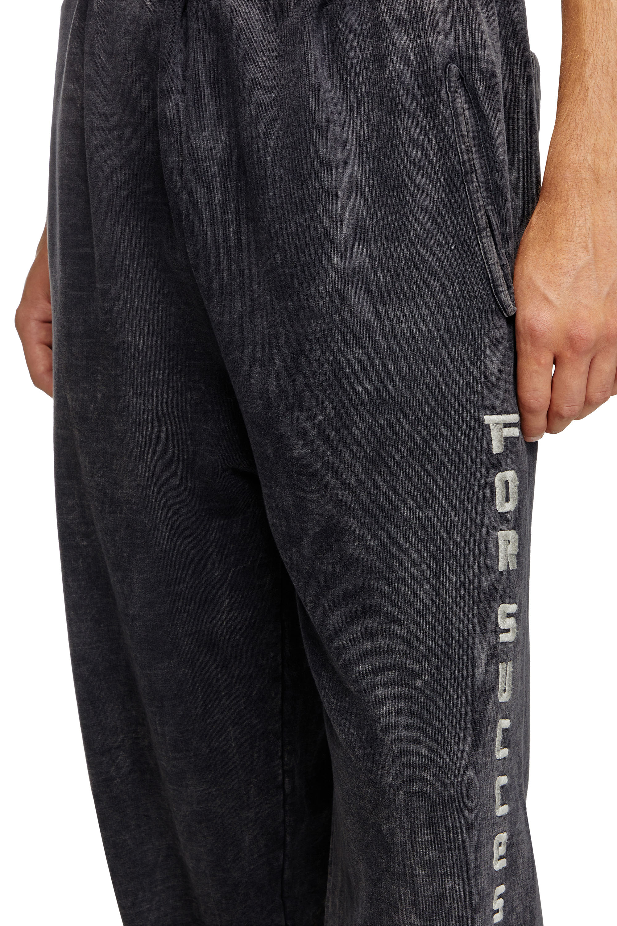 Diesel - P-LUIS, Man's Track pants with denim effect in Black - 5