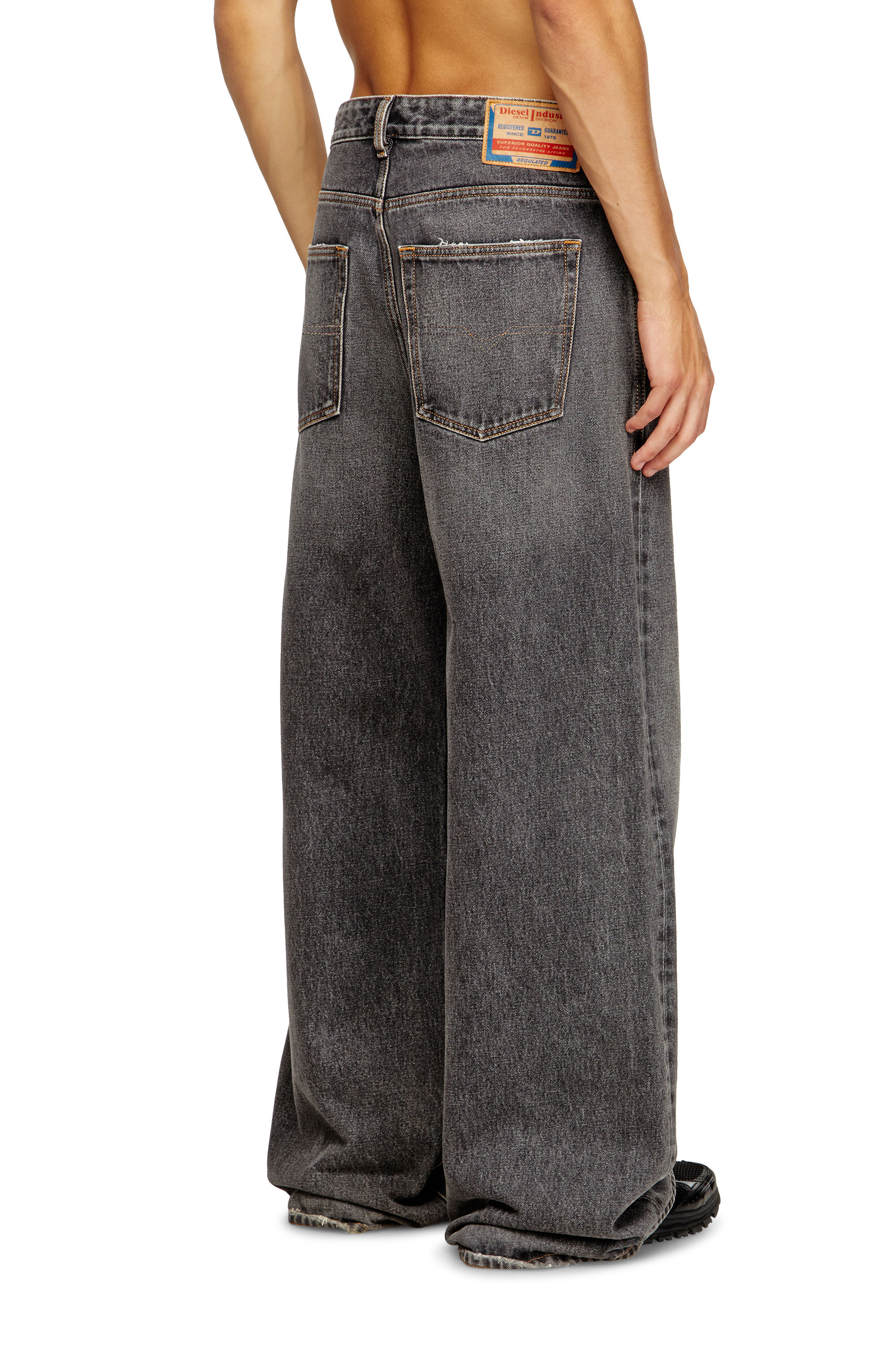 Relaxed Jeans D-Rise 007F6, Black/Dark grey Diesel - Man's Relaxed Jeans D-Rise 007F6, Black/Dark grey - 4