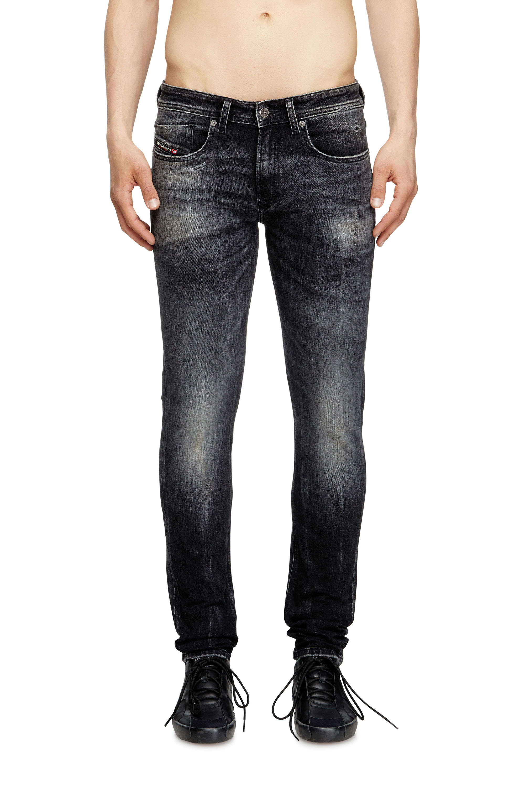 Diesel - Man's Skinny Jeans 1979 Sleenker 0DBDP, Black/Dark grey - 1