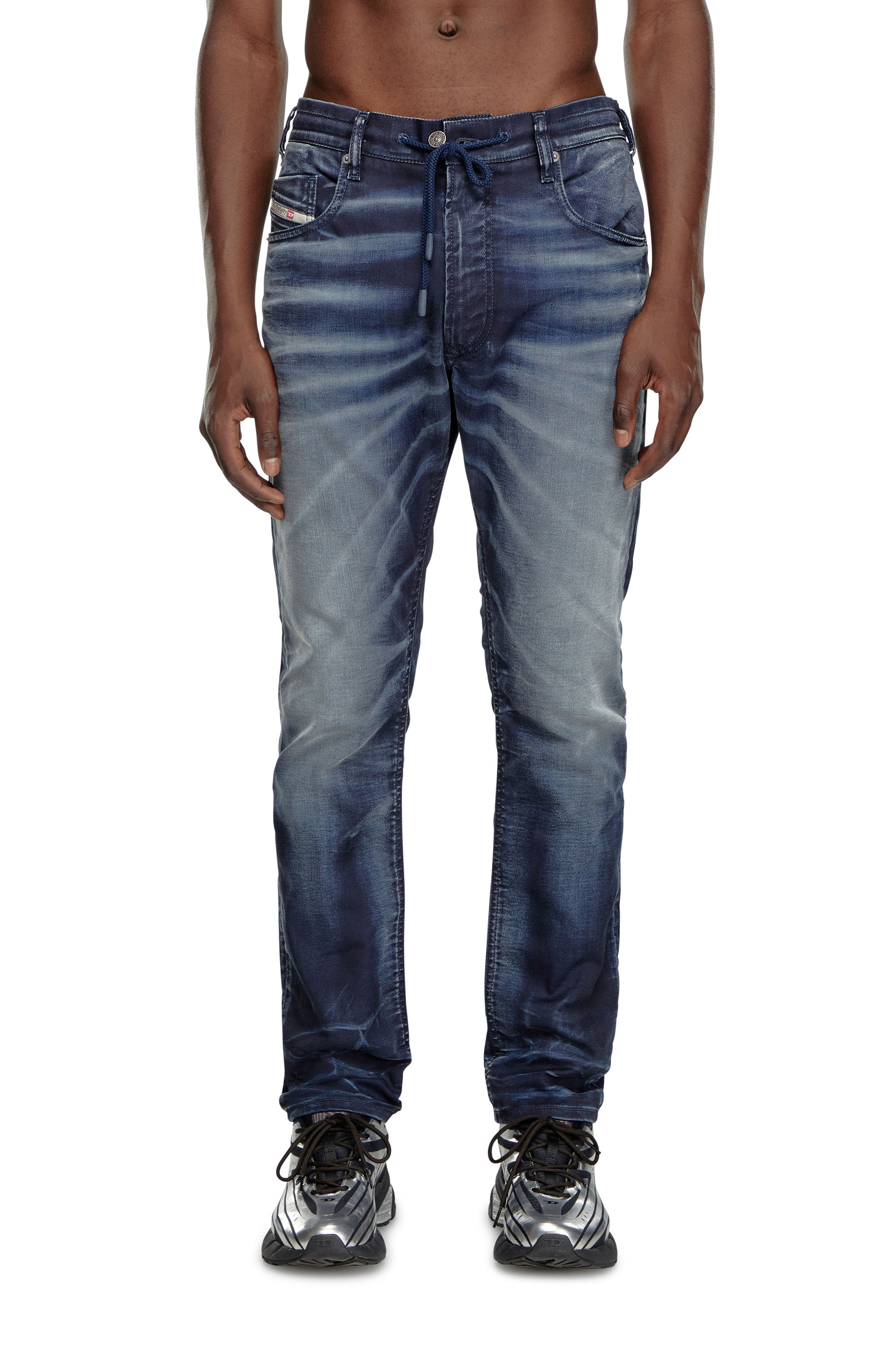 Diesel - Man's Tapered 2030 D-Krooley Joggjeans® 068MD, Dark Blue - 2