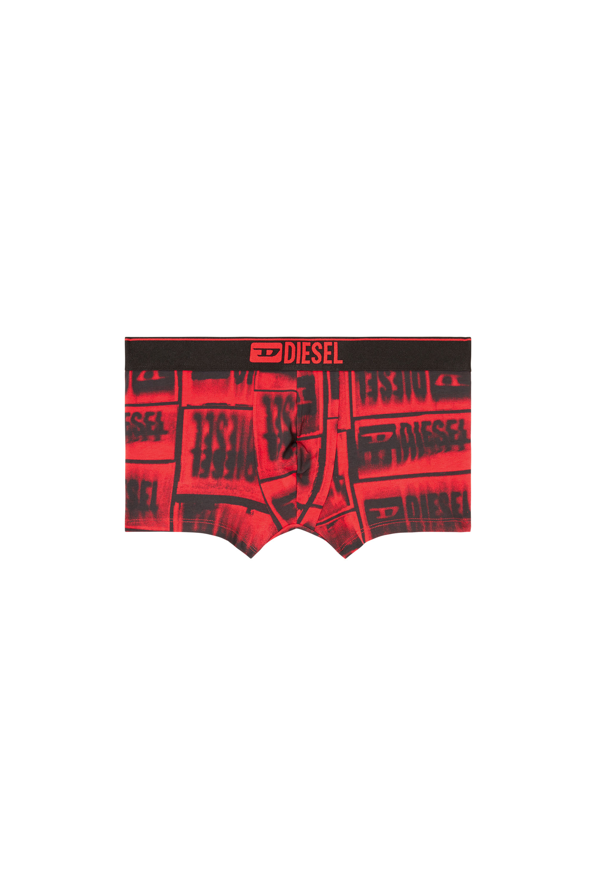Diesel - DAMIEN-D-BOX, Man's Boxer briefs with faded logo print in Red - 3