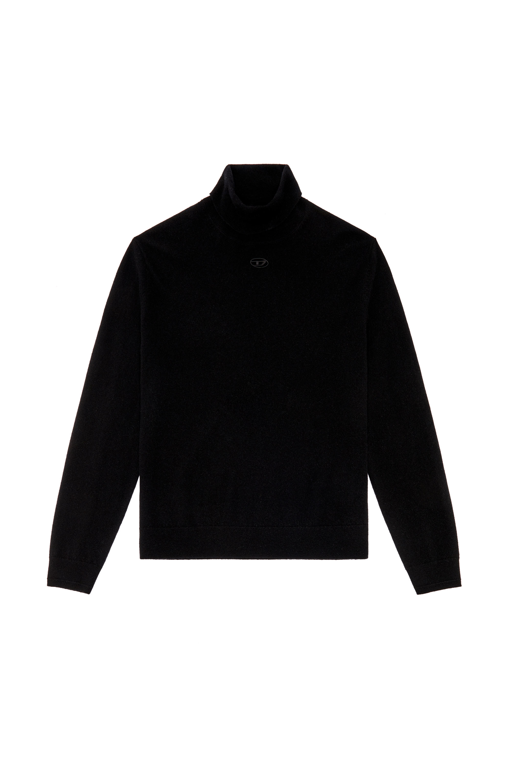 Diesel - K-VIERI-TN, Man's Turtleneck jumper in wool and cashmere in Black - 3