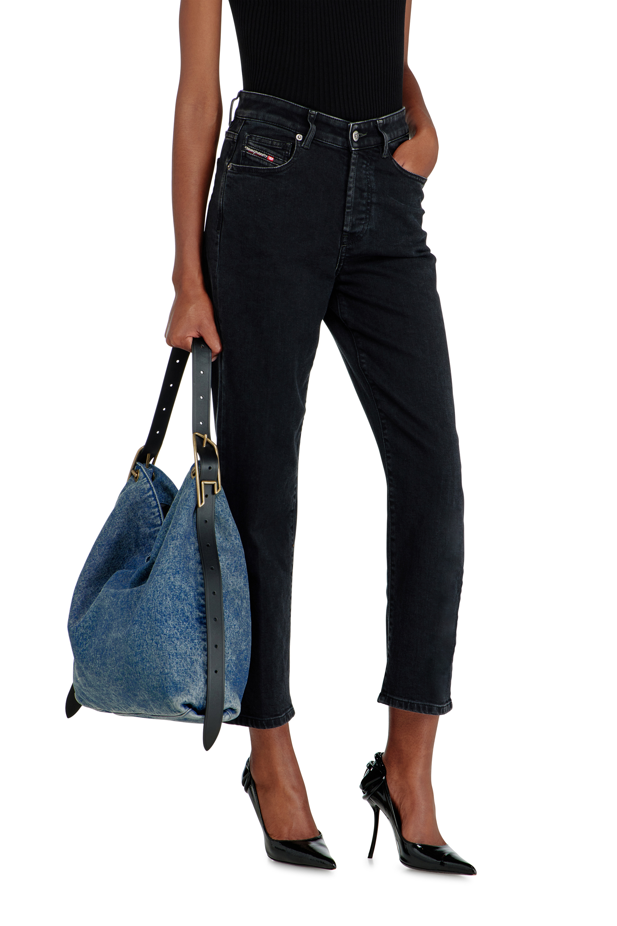 Diesel - Woman's Regular Jeans 1981 D-Went 09N89, Black/Dark grey - 6